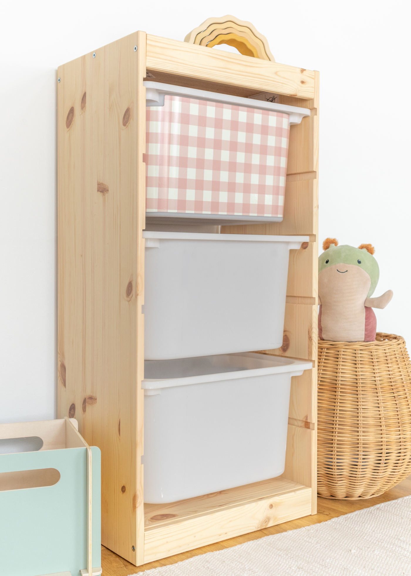 stickerset ikea trofast box mittel laengsseite vichy karo rosa 4 stickerset ikea trofast box mittel laengsseite vichy karo rosa