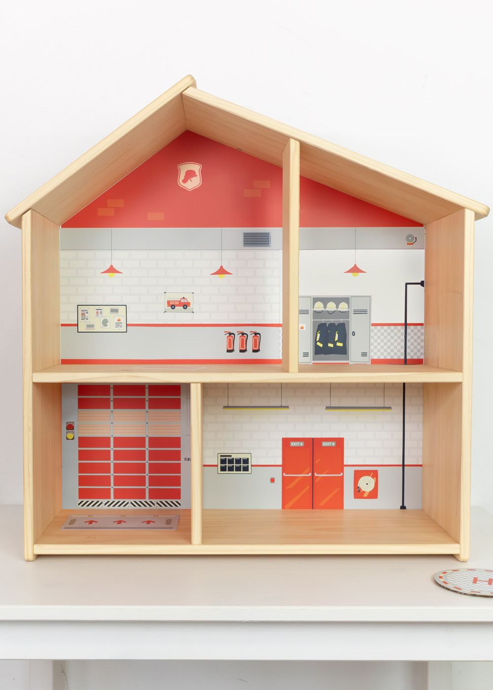 klebefolie ikea flisat puppenhaus tapete feuerwehr 01