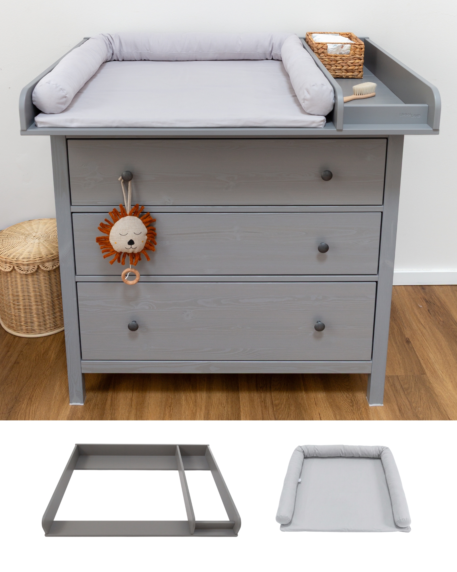 wickelkommode ikea hemnes 108 set grau basis soft grey 0