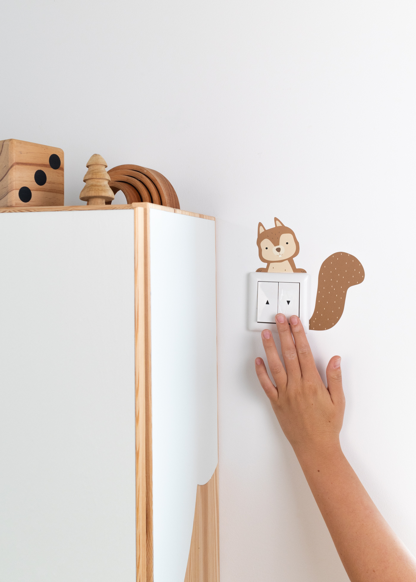 Lichtschalter Sticker mit Tiermotiv Eichhörnchen Lichtschalter Sticker mit Tiermotiv Eichhörnchen