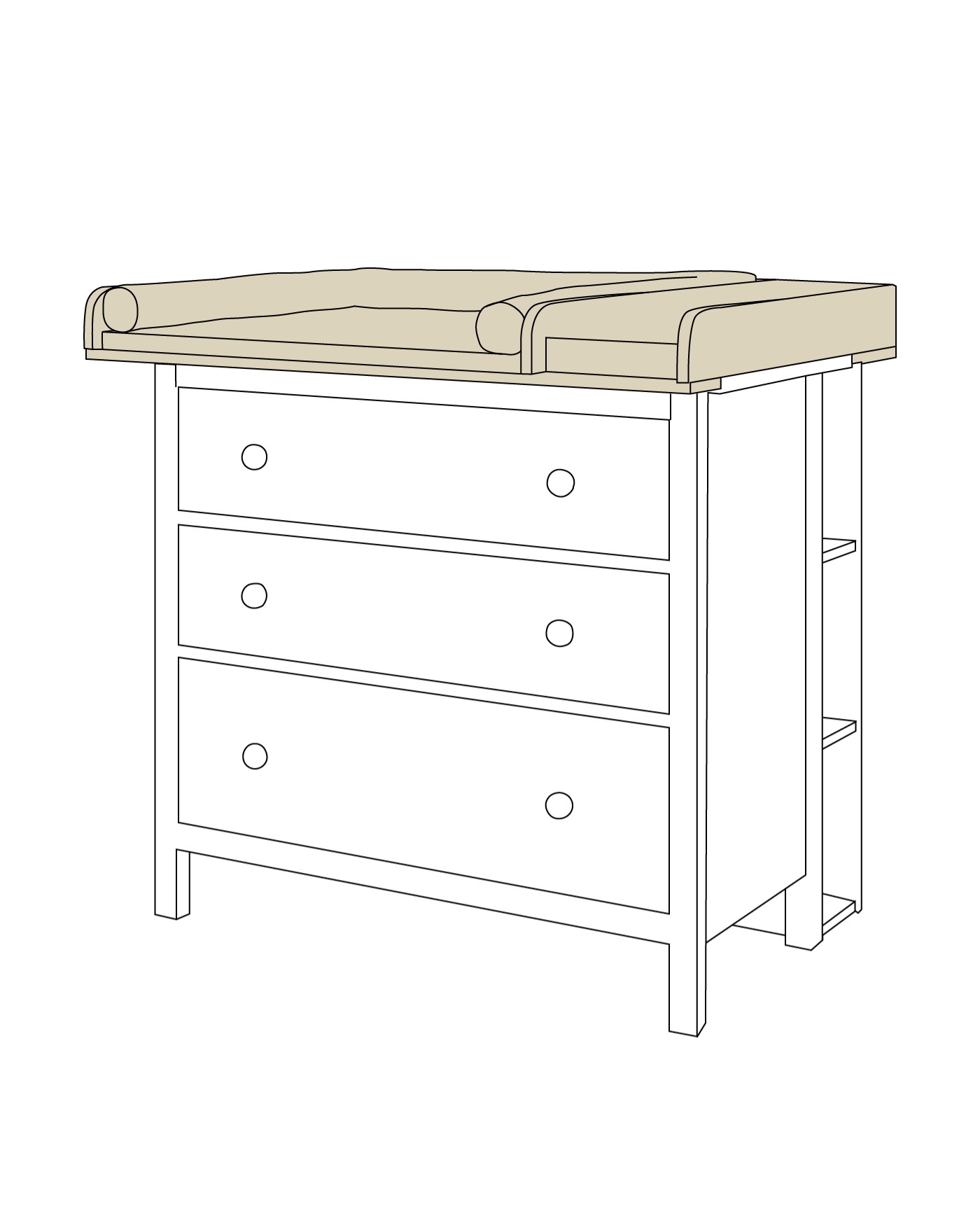 wickelkommode ikea hemnes set s neu beige 5