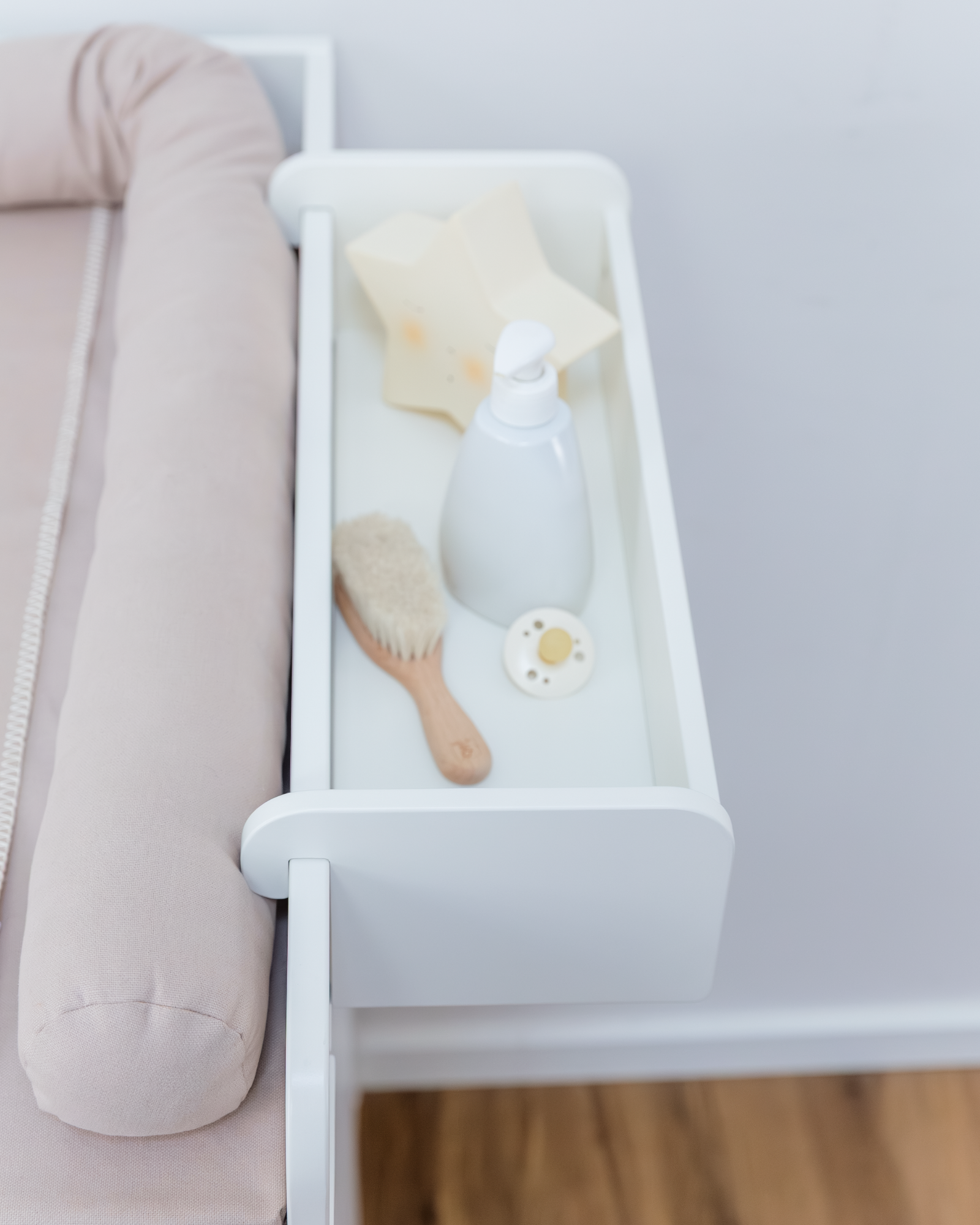 baby care, bathroom, drawer, bath essentials, wood comb