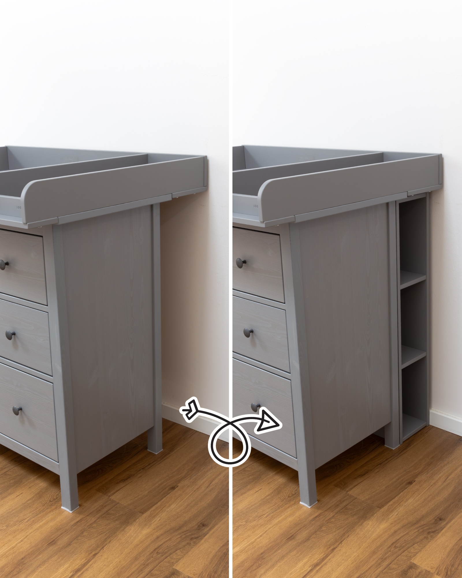 wickelaufsatz regal ikea hemnes wickaelkasten grau 7