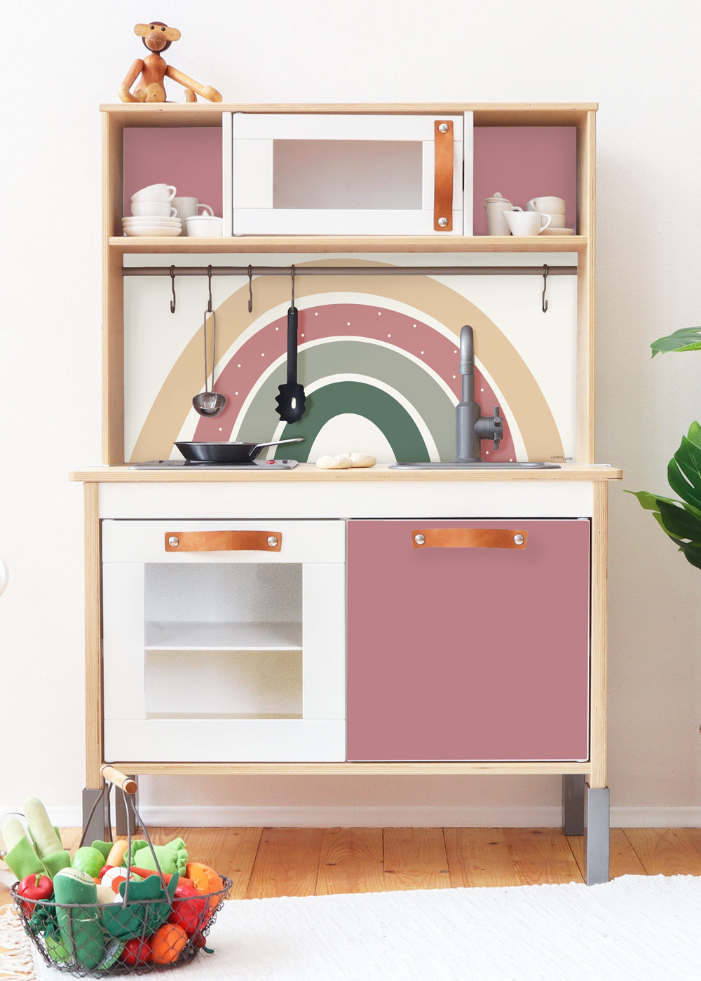 Adesivi IKEA DUKTIG Cucina per bambini Gioca cucina Foglio adesivo Foglio  per mobili Adesivo Camera per bambini mobili non inclusi Verde IKK-K706 -   Italia