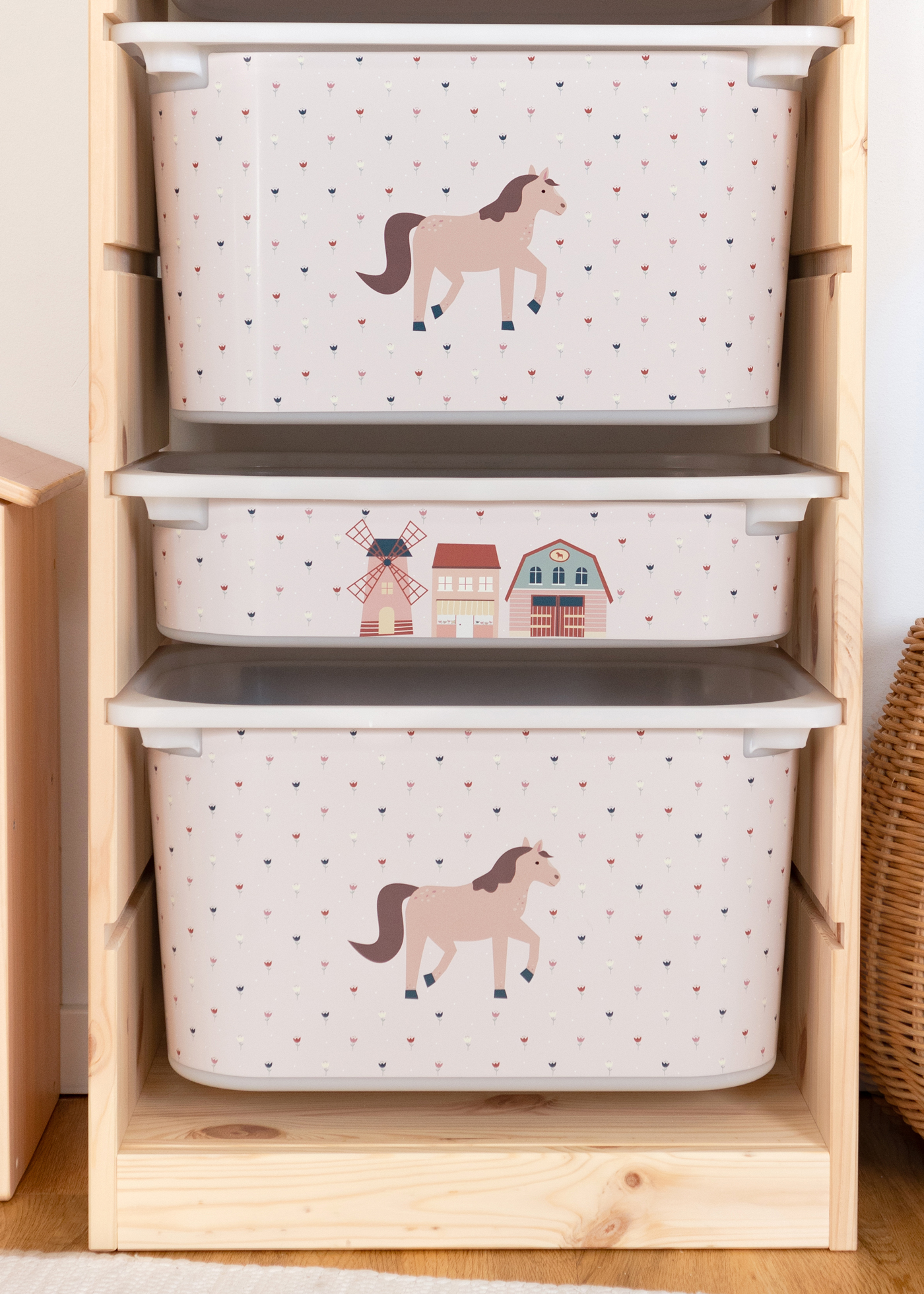  Decal for IKEA TROFAST Shelf Horse Pink Ikea Hack IKEA TROFAST Boxes Sticker self-adhesive