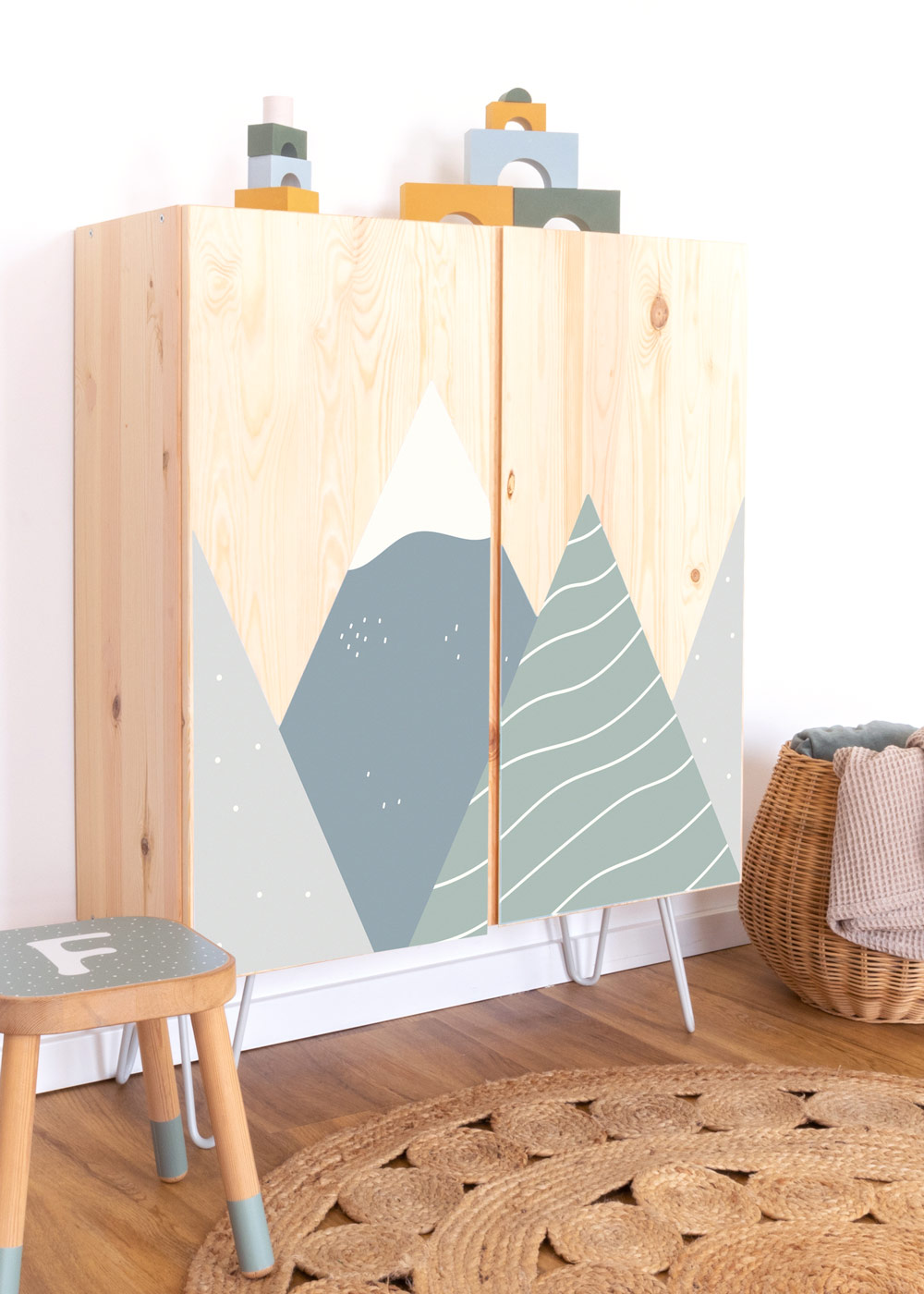stickerset ikea ivar schrank bergig nordisch blau 0 stickerset ikea ivar schrank bergig nordisch blau 0