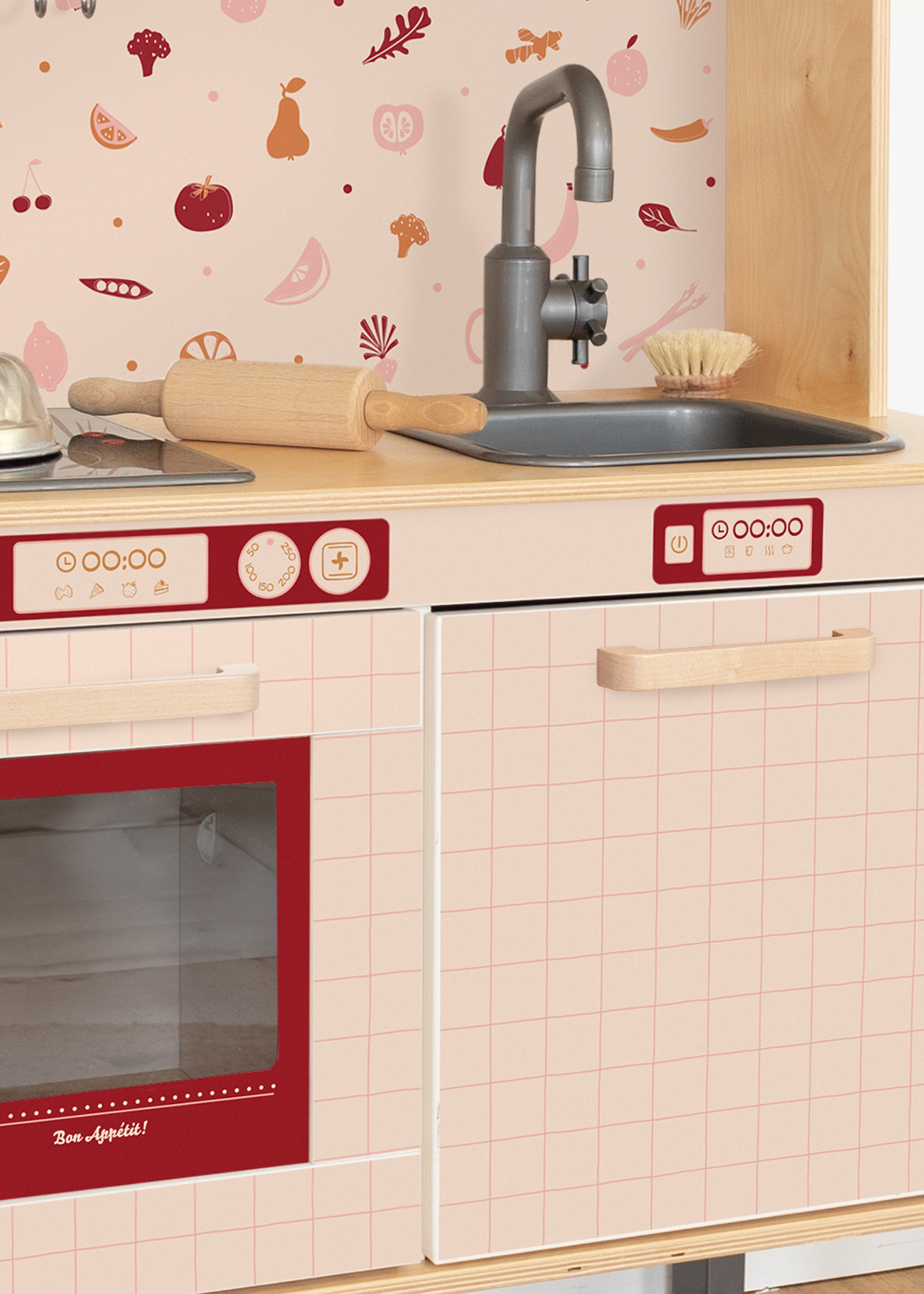  Decal for IKEA DUKTIG play kitchen in berry