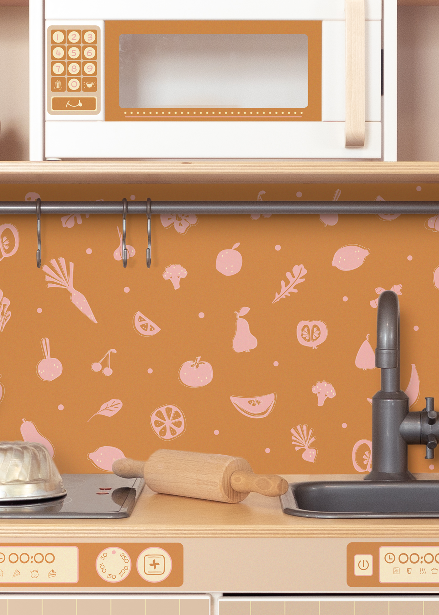  Decal for IKEA DUKTIG play kitchen in Caramel