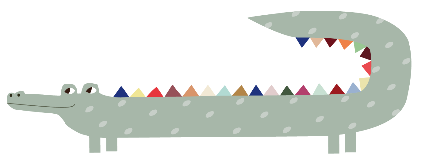 Frühlingsfreunde Krokodil