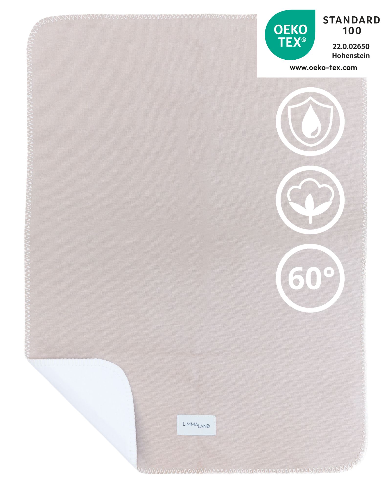 Fleece-Decke, Babydecke, Wende-Decke, Neutral-Beige, 60°C Pflege
