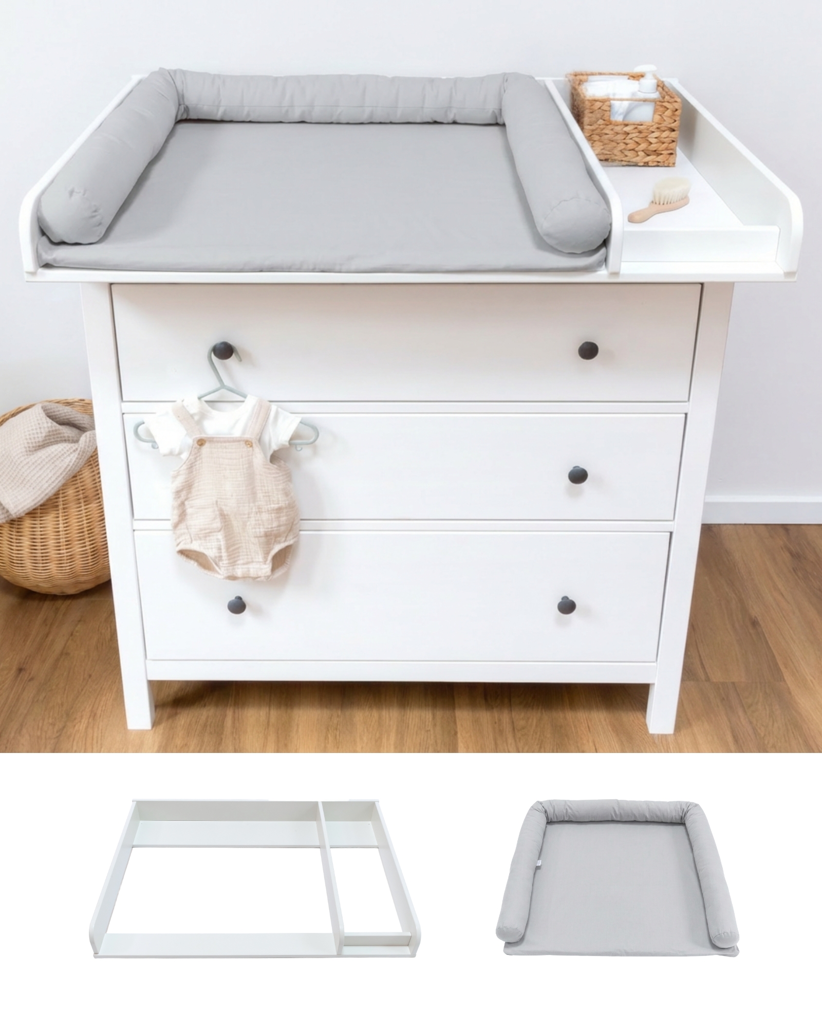 wickelkommode ikea hemnes 108 set weiss basis soft grey 0