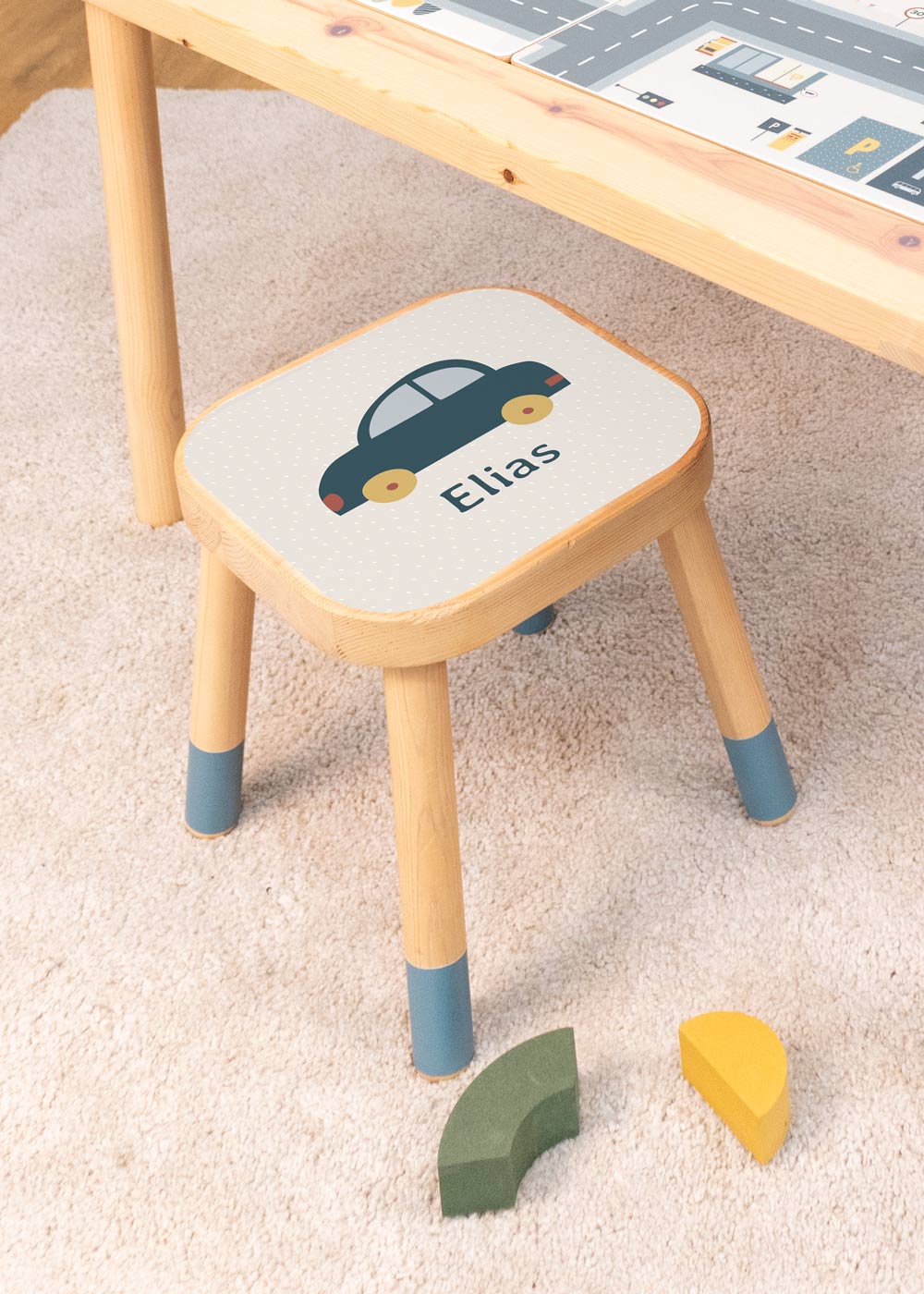 Auto Klebefolie für Ikea Flisat Kinderhocker personalisierbar Auto Klebefolie für Ikea Flisat Kinderhocker personalisierbar