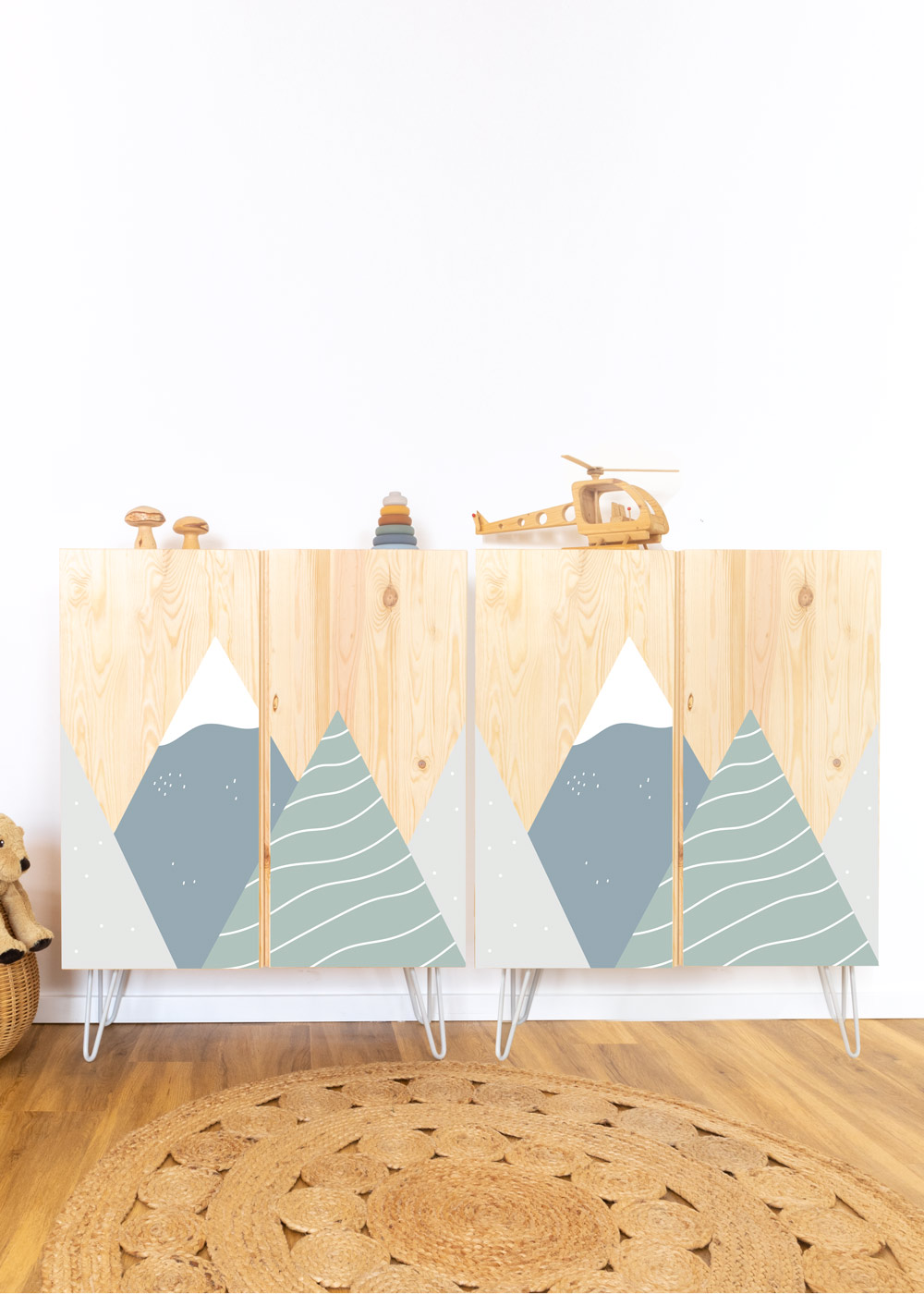 stickerset ikea ivar schrank bergig nordisch blau 2 stickerset ikea ivar schrank bergig nordisch blau 2