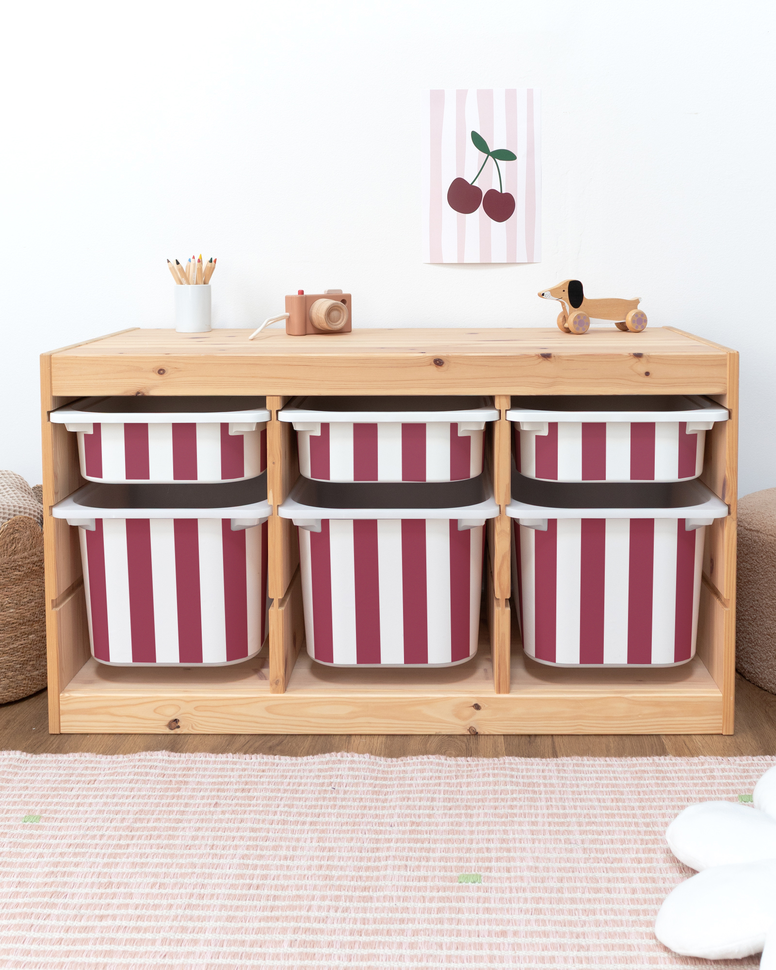 klebefolie ikea trofast box klein kopfseite vichy streifig beerig 3er Set 0 klebefolie ikea trofast box klein kopfseite vichy streifig beerig 3er Set 0