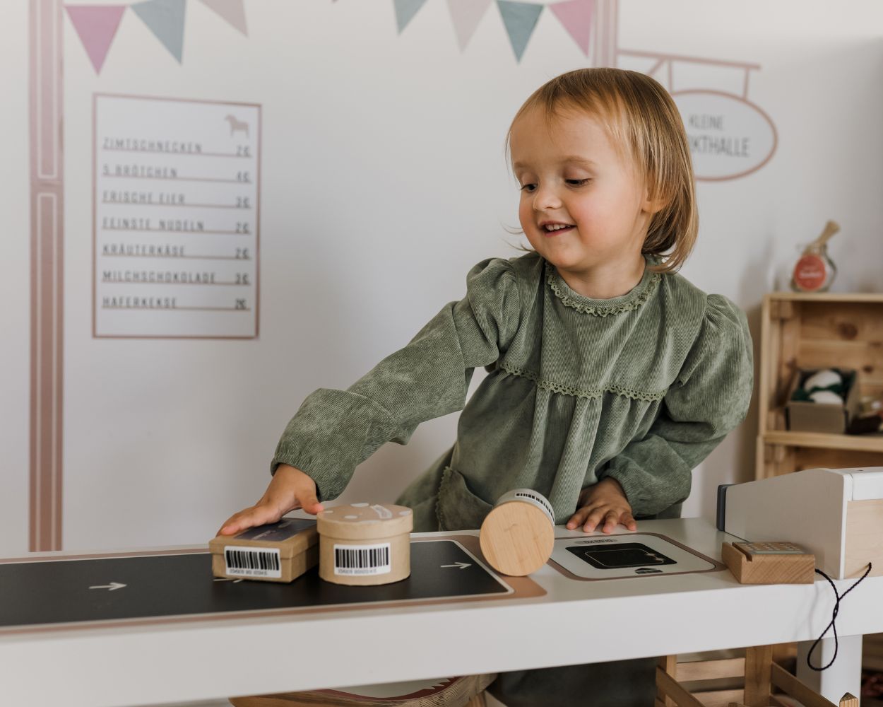 Kaufladenspiel mit Kassenband Kaufladenspiel mit Kassenband