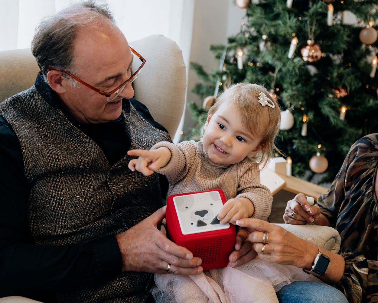 Weihnachtsgeschenk Toniebox mit Opa