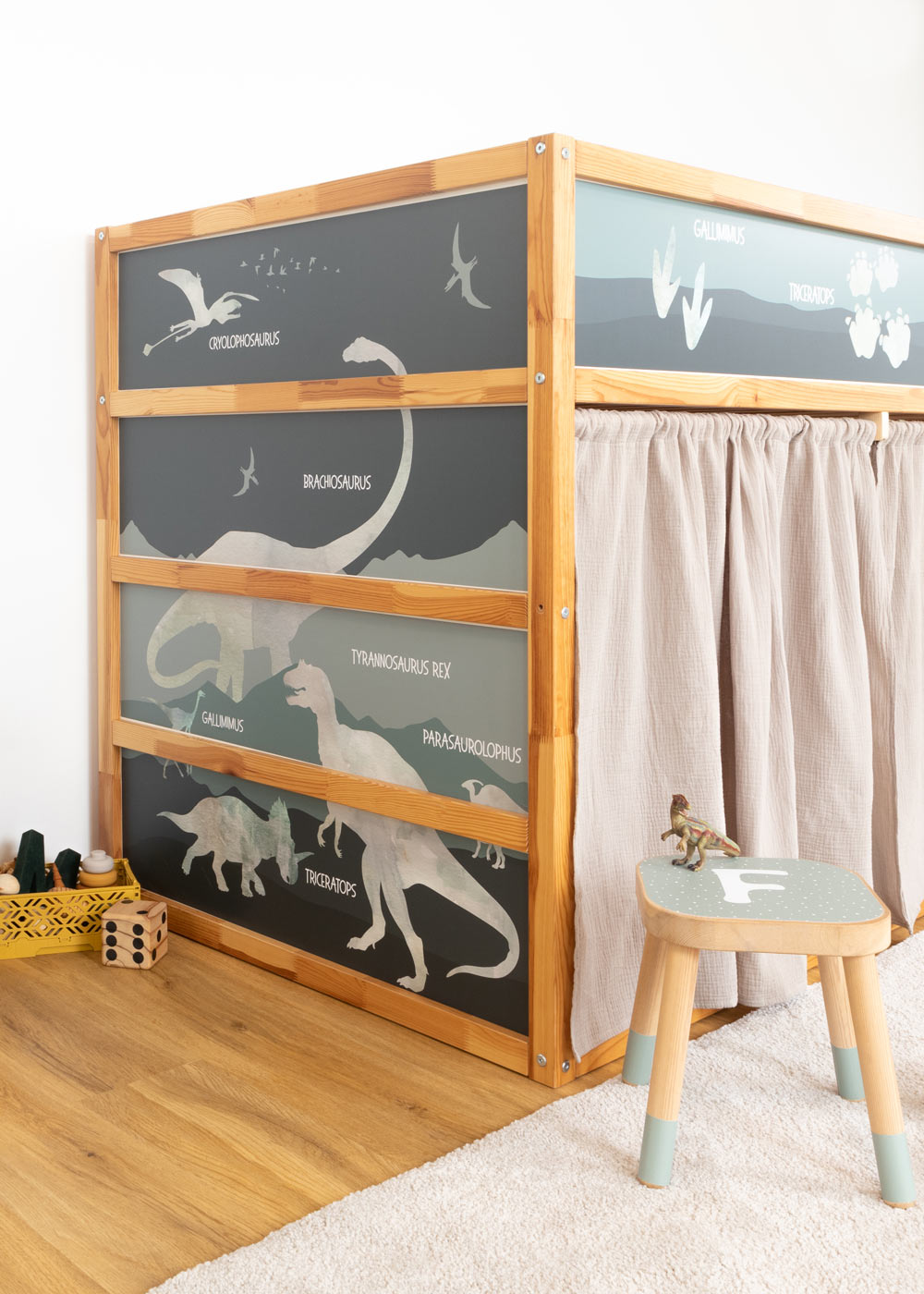 klebefolie ikea kura hochbett dinosaurier gruen 4 klebefolie ikea kura hochbett dinosaurier gruen 4