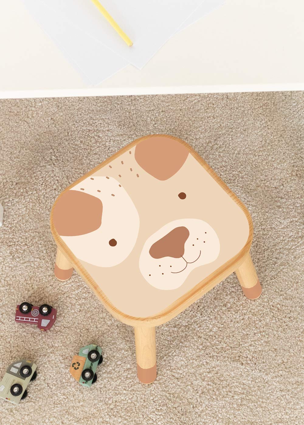 klebefolie ikea flisat kinderhocker tierig hund braun 2 klebefolie ikea flisat kinderhocker tierig hund braun 2