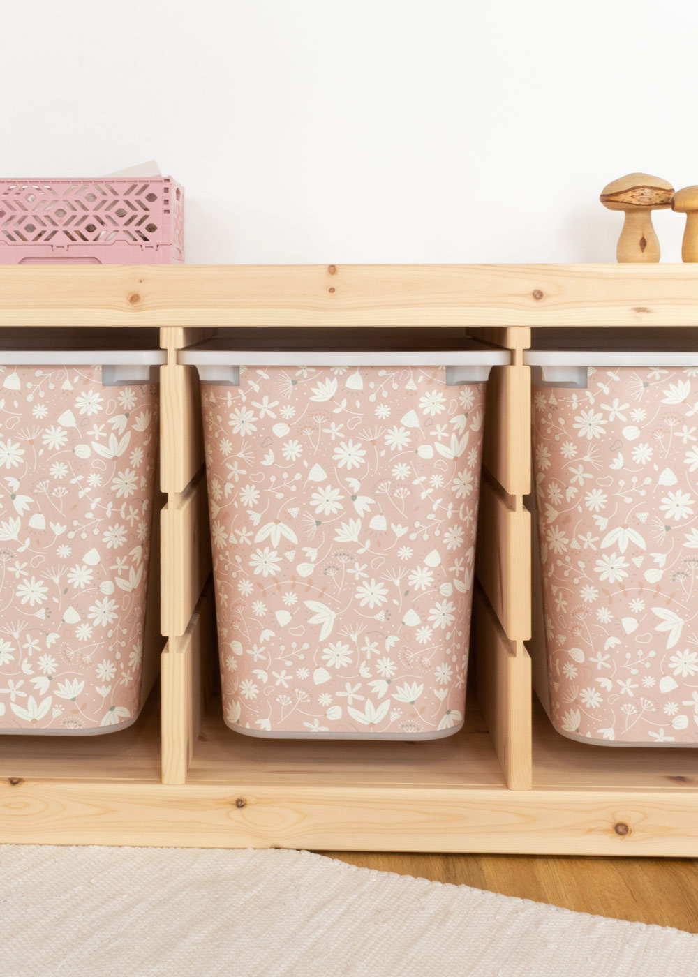 stickerset ikea trofast box gross blumig blush 3 stickerset ikea trofast box gross blumig blush 3