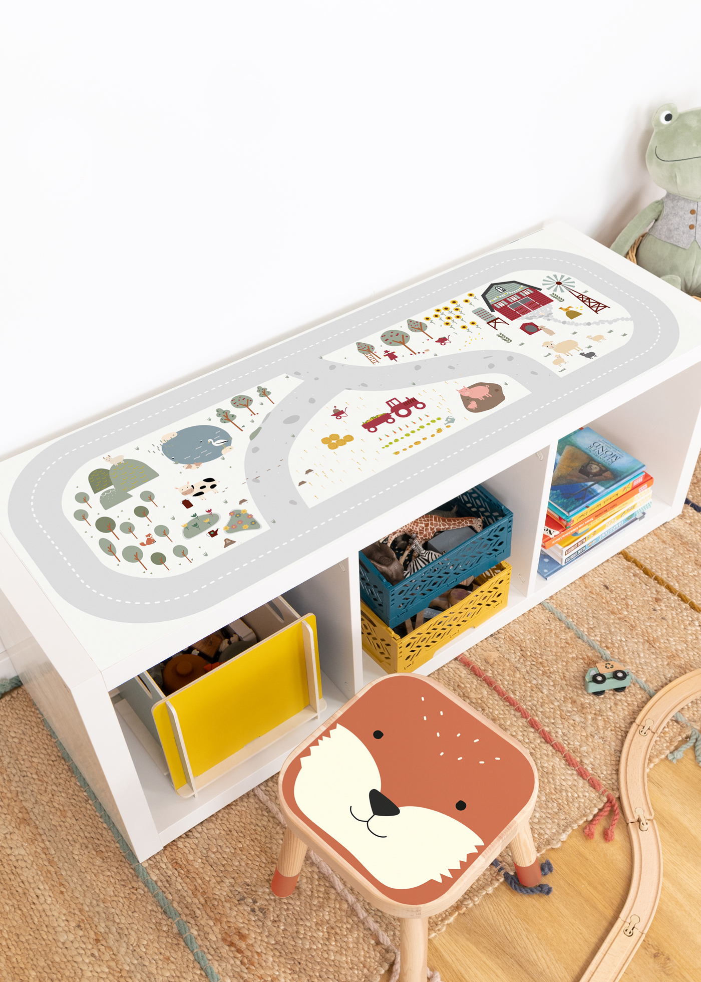  Decal for IKEA KALLAX shelf unit 3 play street farm children's room