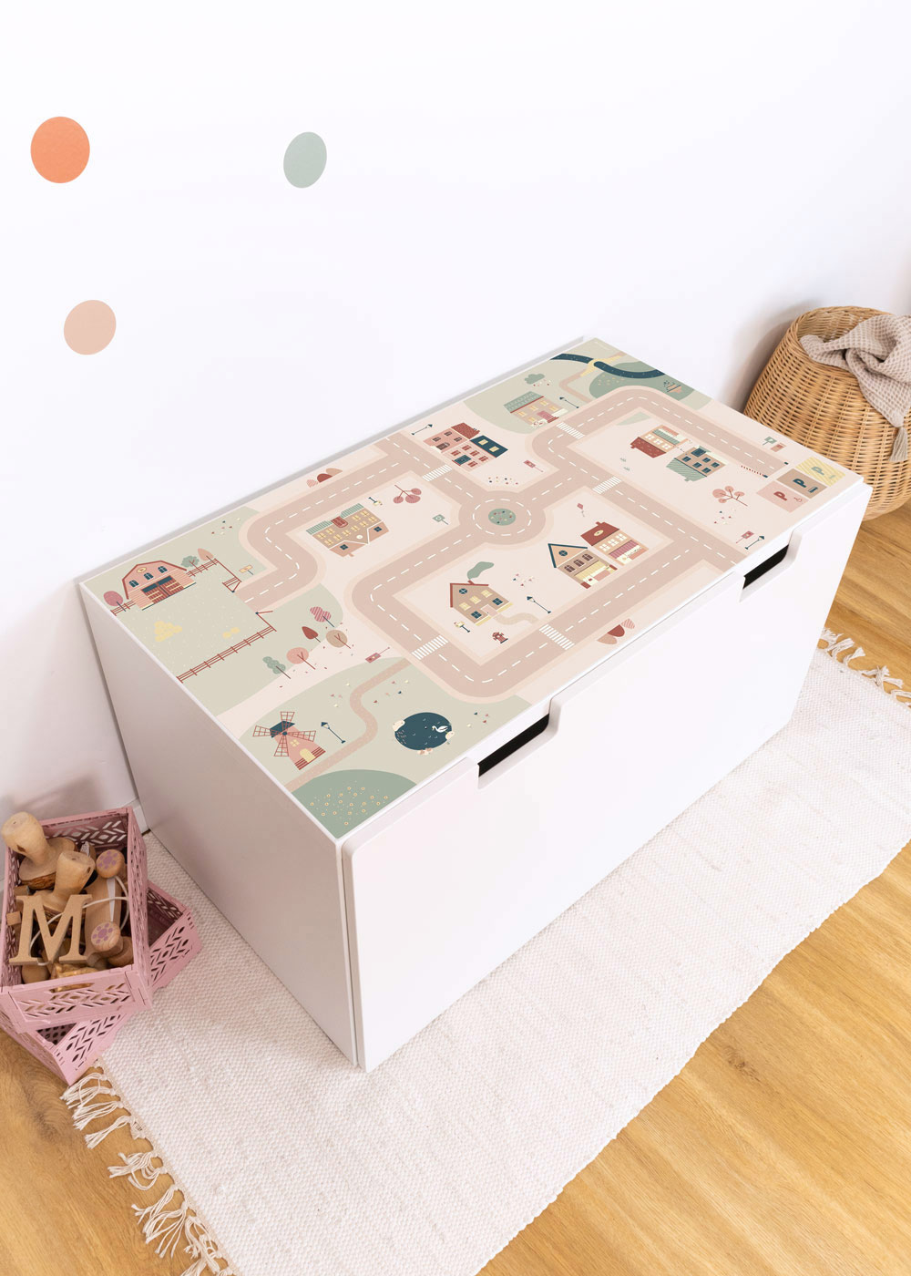 IkeStuva Regal mit Klebefolie Spielstraße IkeStuva Regal mit Klebefolie Spielstraße