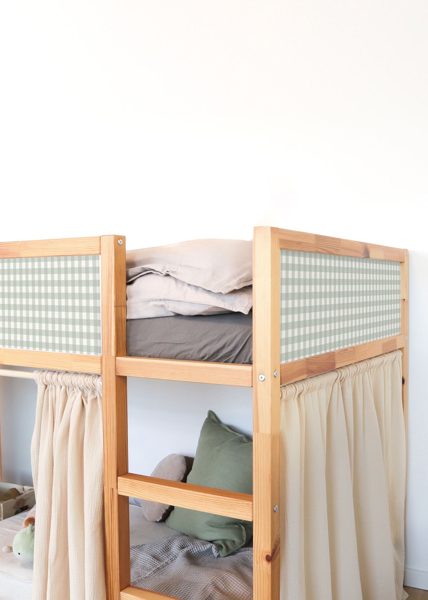 klebefolie ikea kura hochbett vichy karo eukalyptus 2er set 0