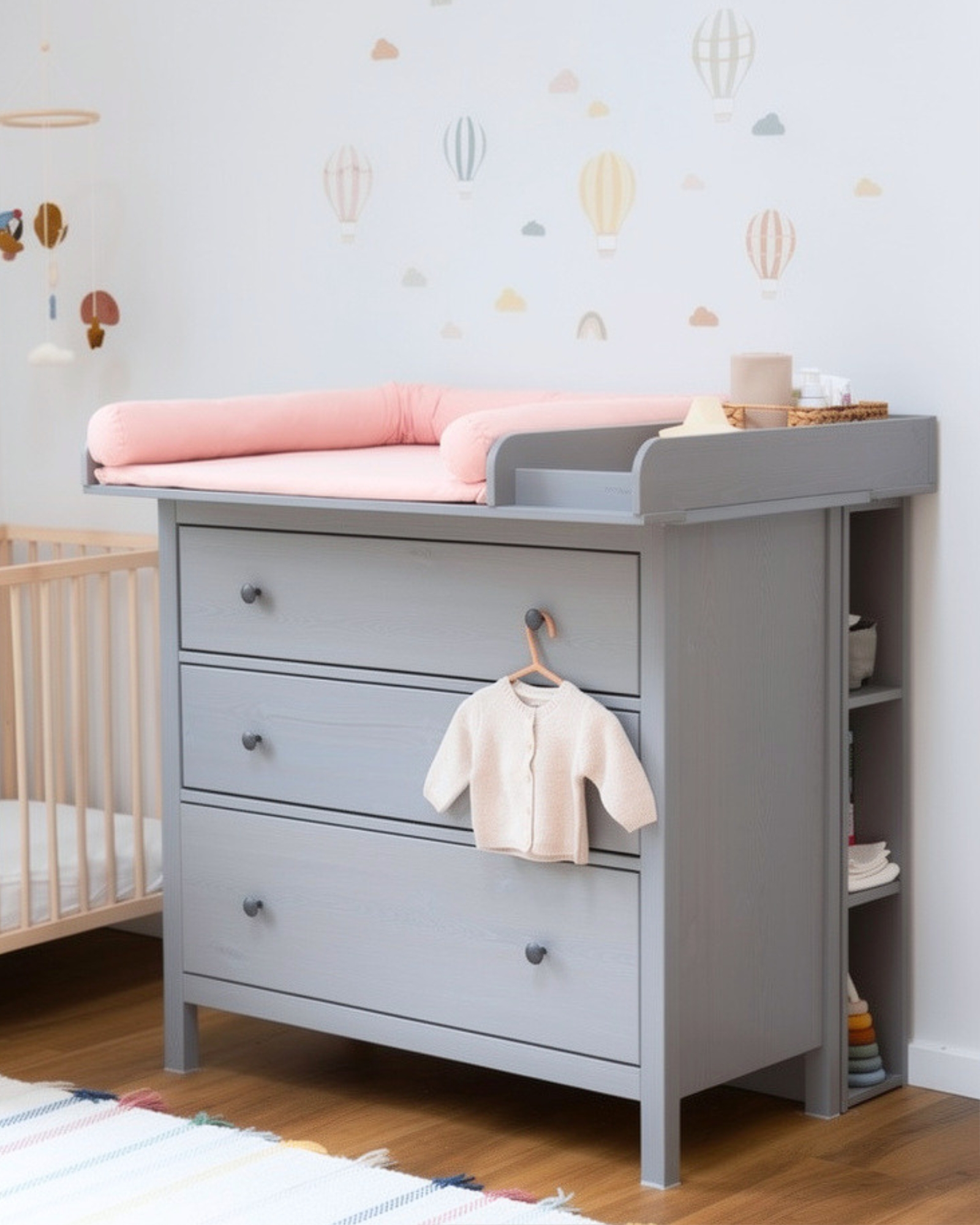 wickelkommode ikea hemnes 108 set grau komfort blush 1