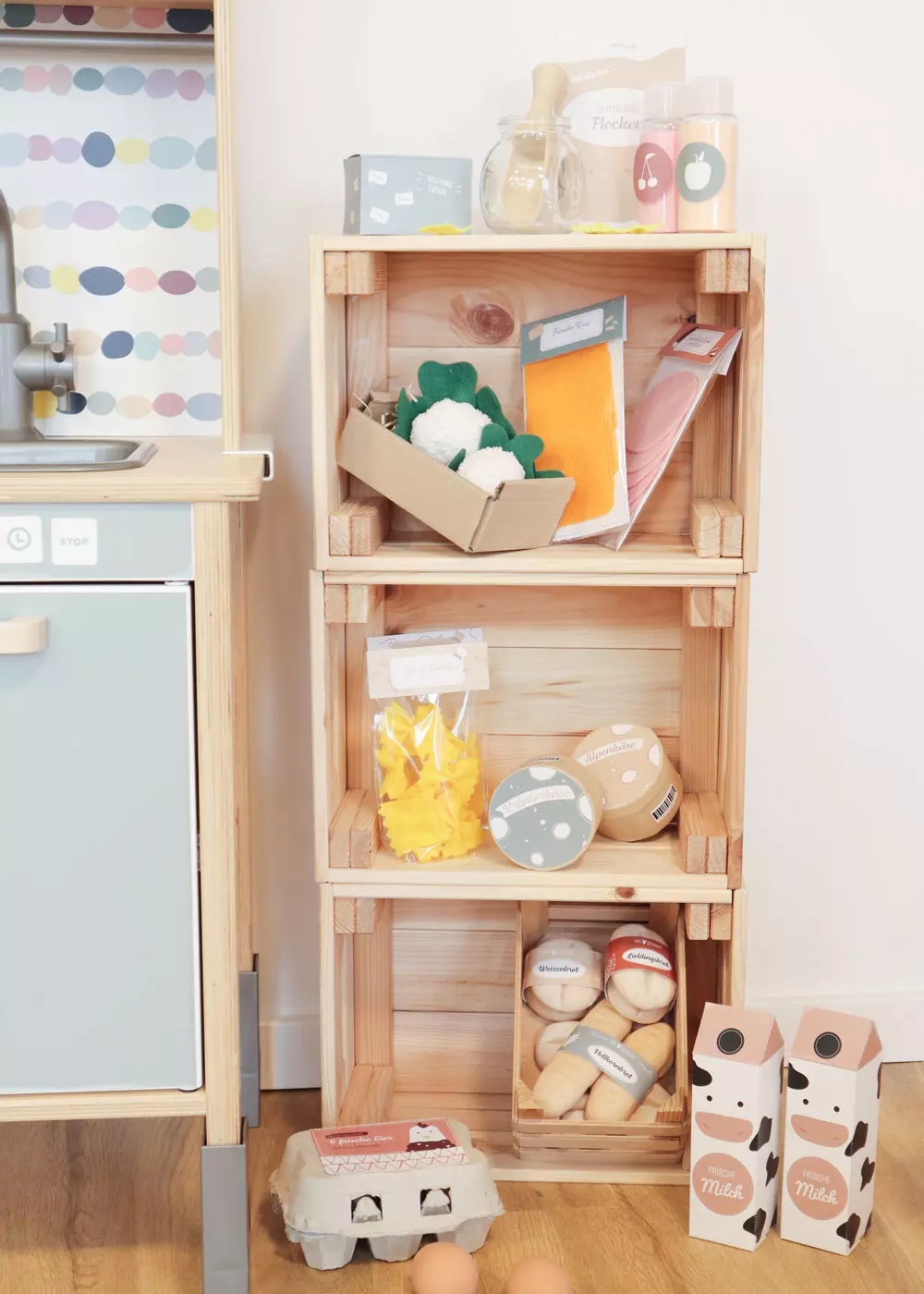 DIY accessories for play kitchen & play shop