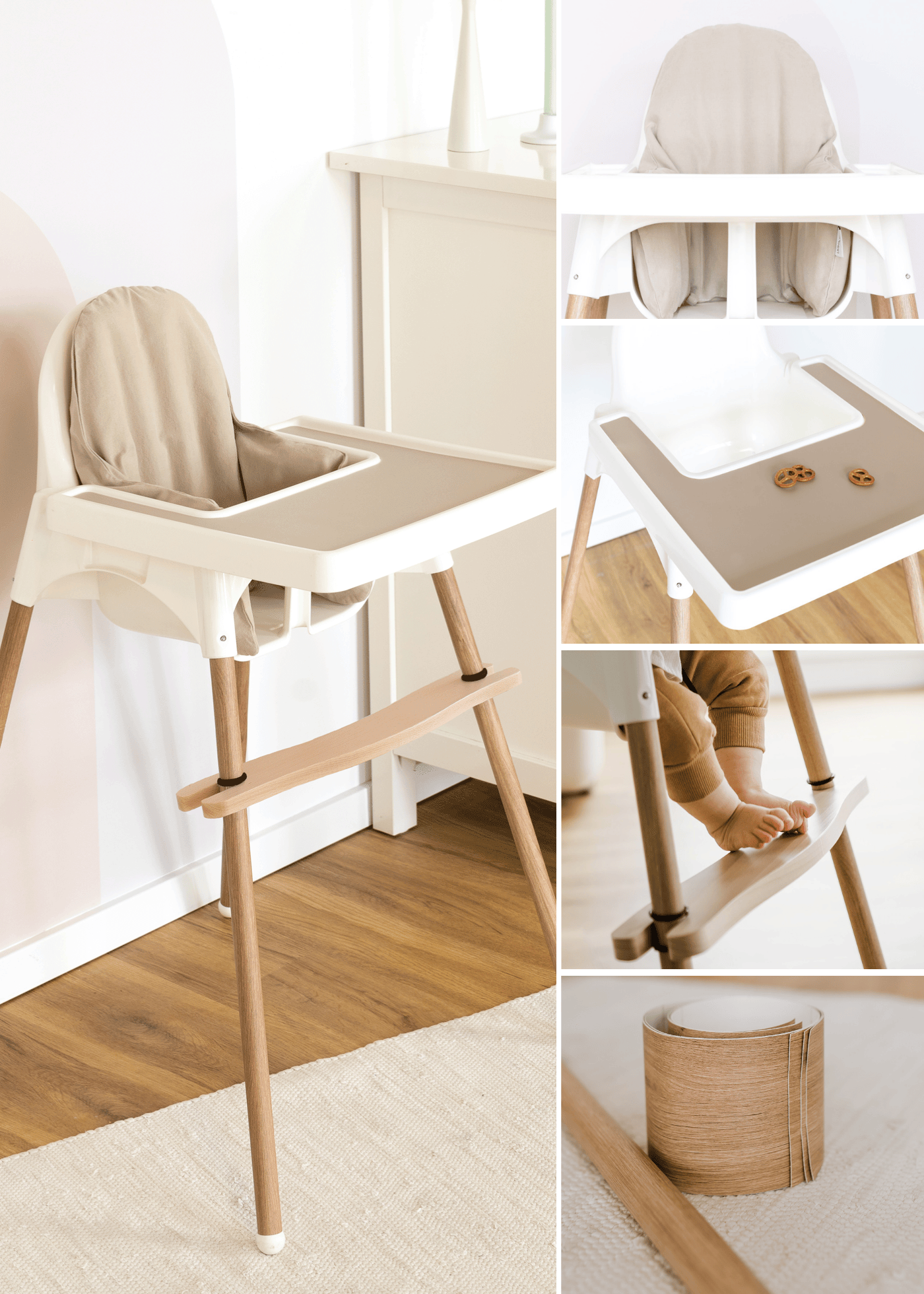 Set for IKEA ANTILOP highchair for children in beige IKEA highchair Hacks