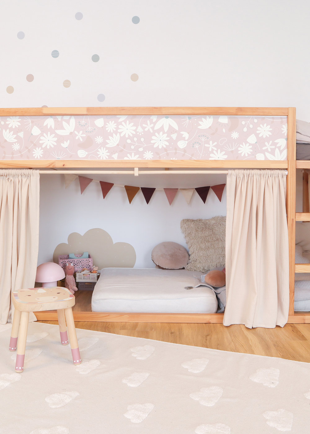klebefolie ikea kura hochbett blumig blush 5er set 4 klebefolie ikea kura hochbett blumig blush 5er set 4