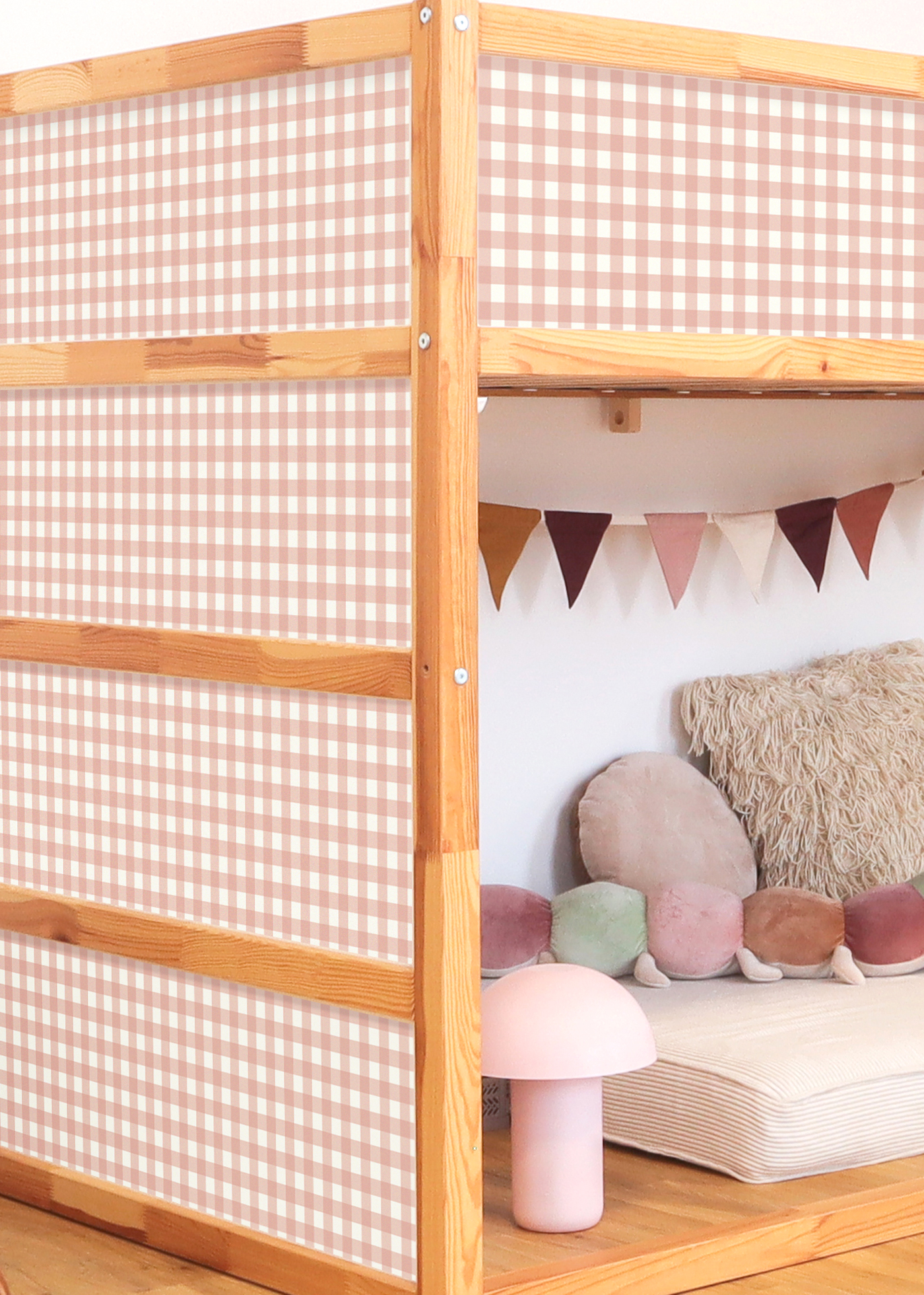 klebefolie ikea kura hochbett vichy karo rosa 5er set 4