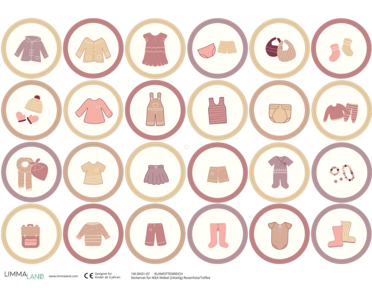 Babyzimmer Ordnungssticker für Babymöbel Babyzimmer Ordnungssticker für Babymöbel