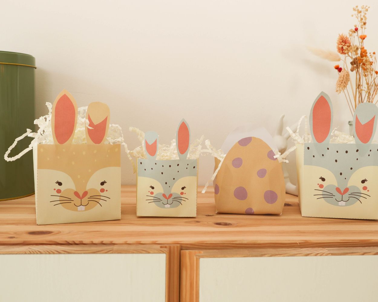 Osterkörbchen basteln mit Anleitung Osterkörbchen basteln mit Anleitung