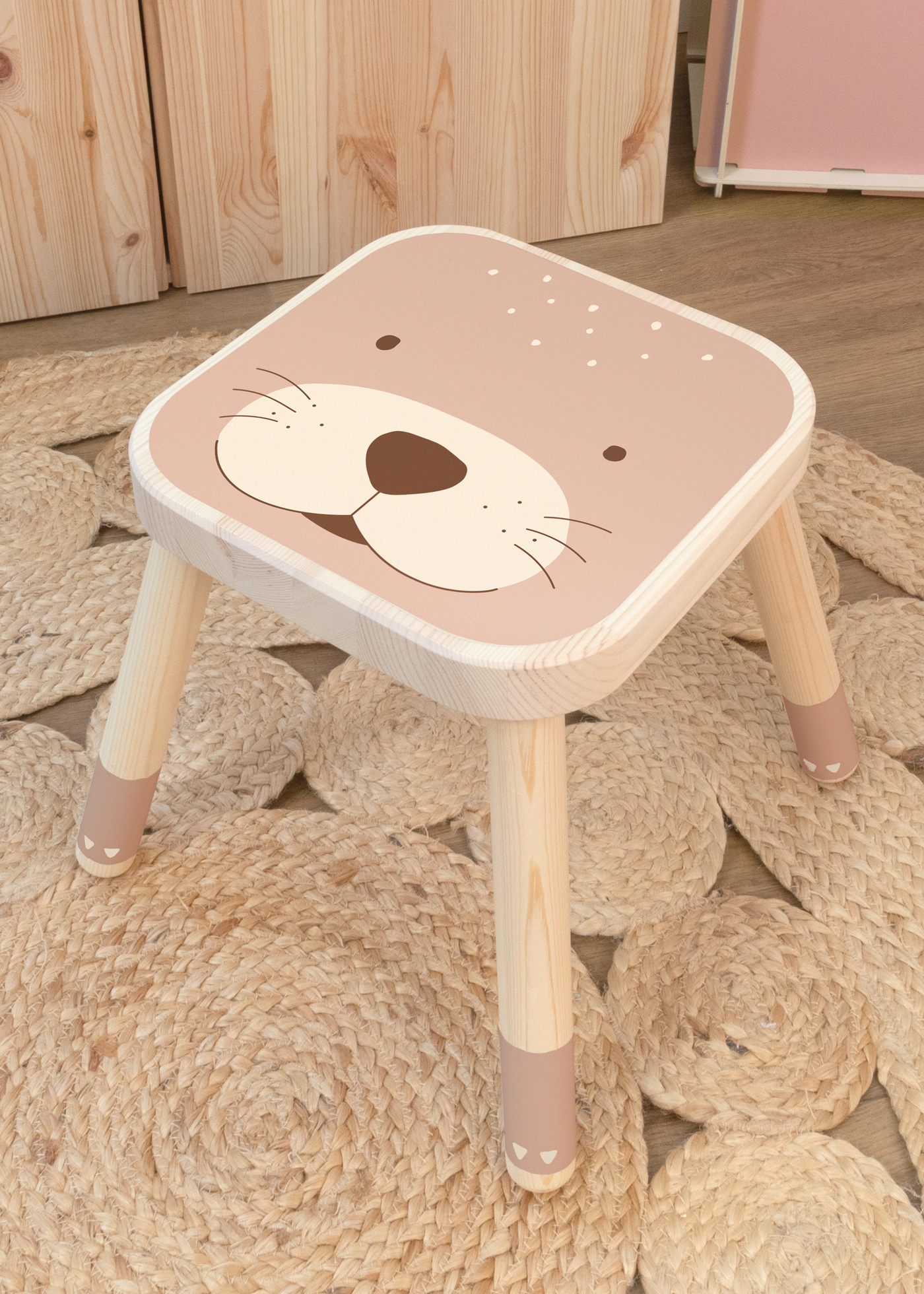 klebefolie ikea flisat kinderhocker tierig otter 00