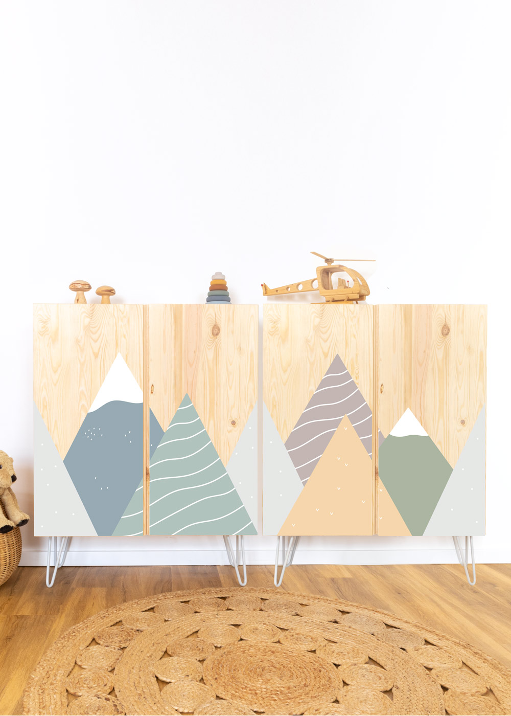 stickerset ikea ivar schrank bergig nordisch blau 3 stickerset ikea ivar schrank bergig nordisch blau 3