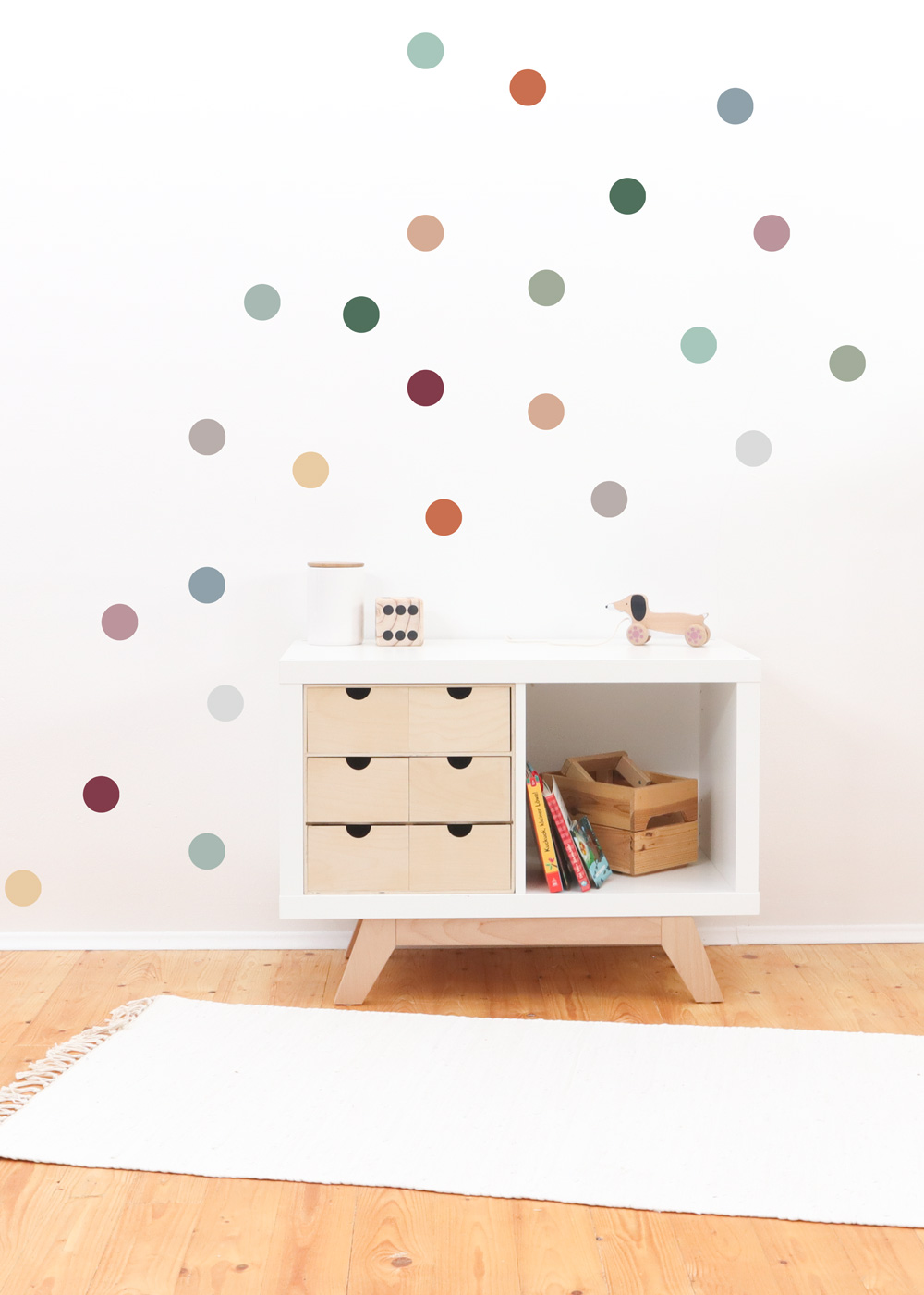 stickerset wall furniture polka dots colorful 0