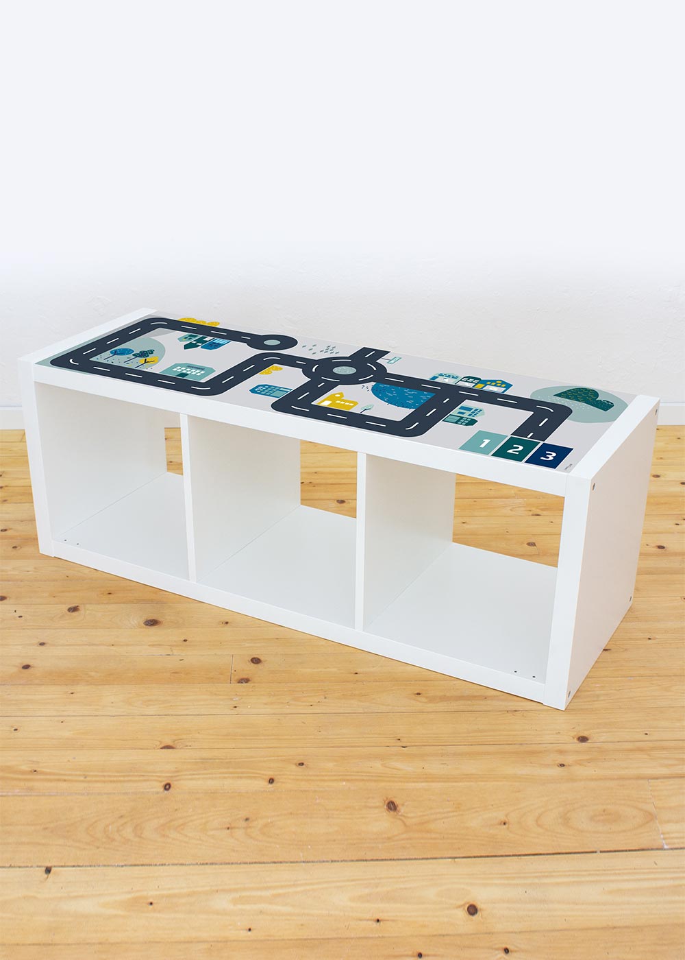 Ikea Kallax Shelf Smastraat 3-fold complete view