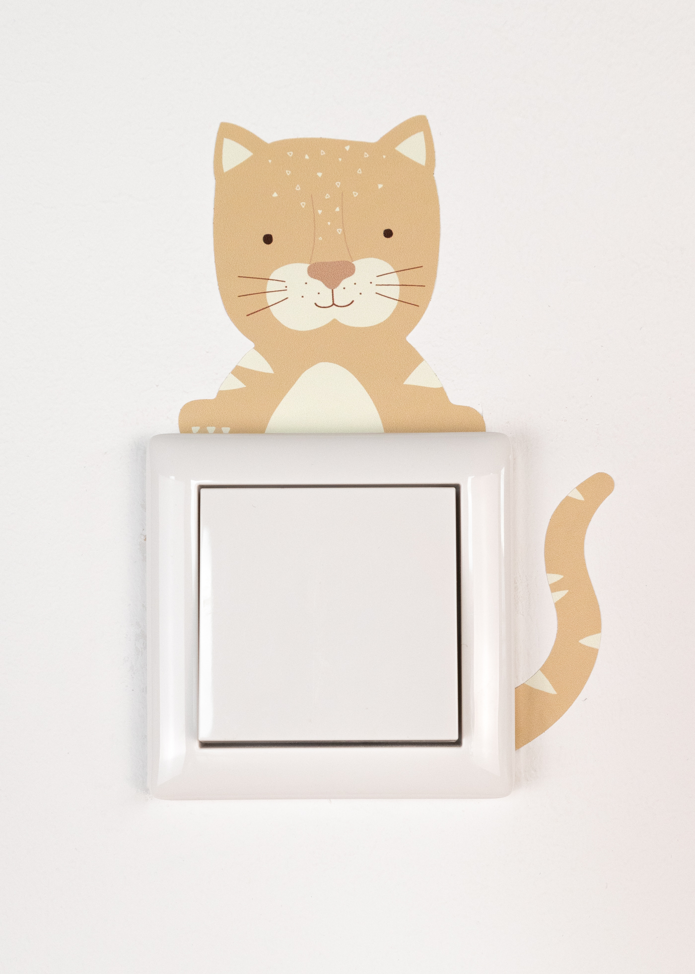 Light switch sticker dog & cat