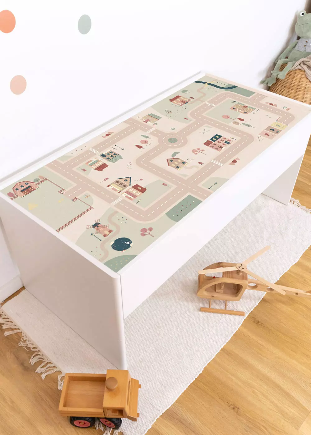 Ikea Dundra mit Klebefolie mit Spielstraße Motiv von Limmaland verschönern