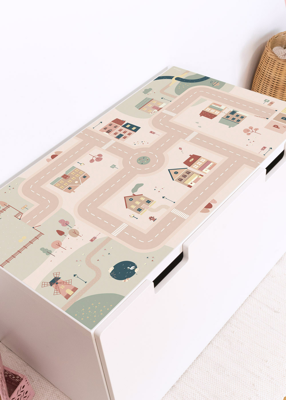 IkeStuva Regal mit Klebefolie Spielstraße IkeStuva Regal mit Klebefolie Spielstraße