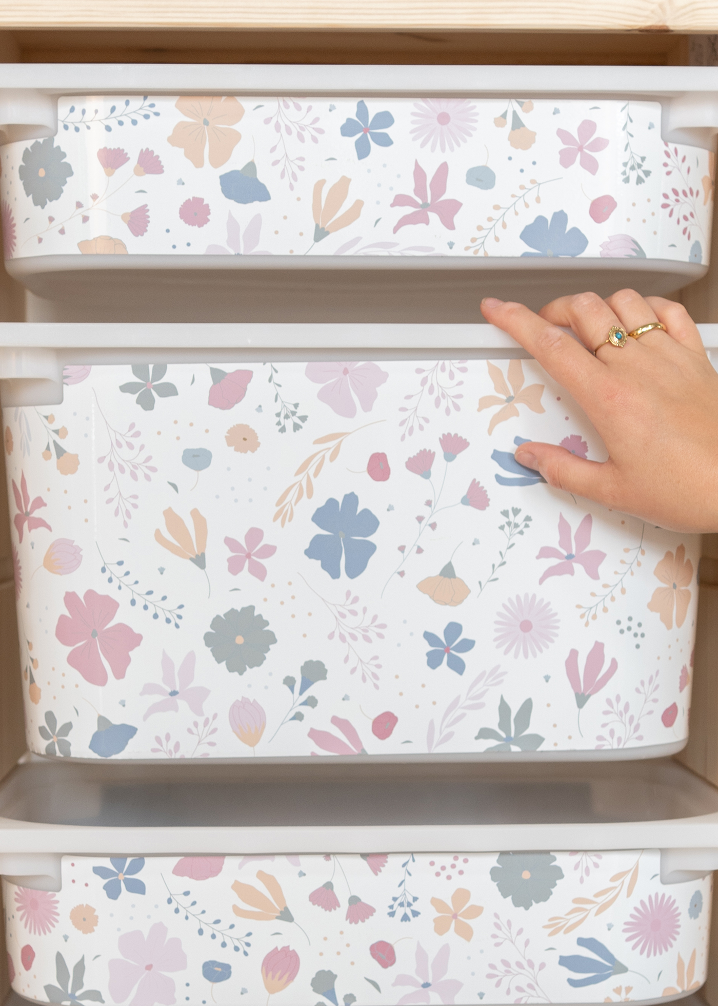 stickerset ikea trofast box mittel laengsseite blumig rosa blau 2 stickerset ikea trofast box mittel laengsseite blumig rosa blau