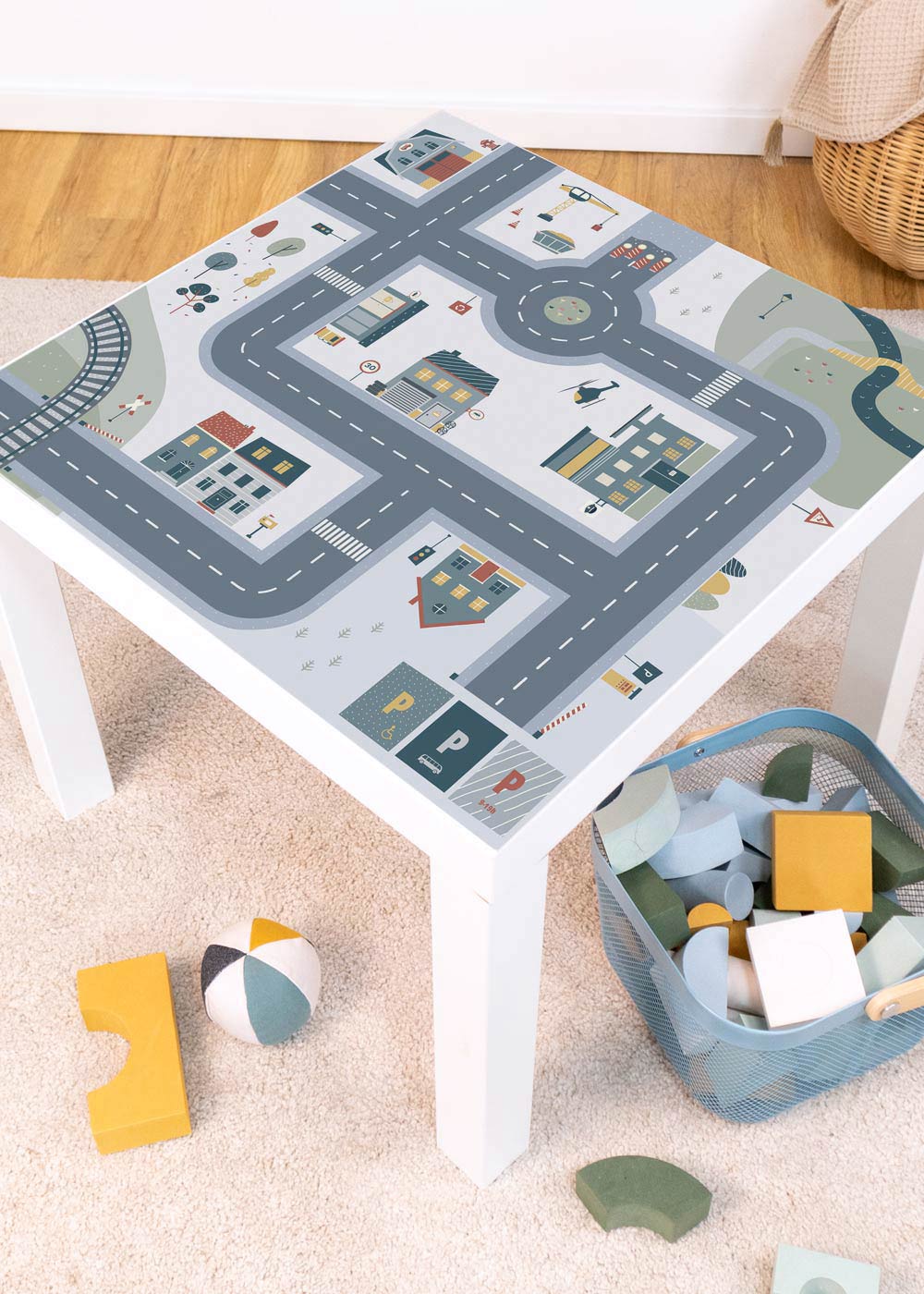 Ikea Lack Tisch mit Klebefolie mit Spielstraße Motiv von Limmaland verschönern Ikea Lack Tisch mit Klebefolie mit Spielstraße Motiv von Limmaland verschönern