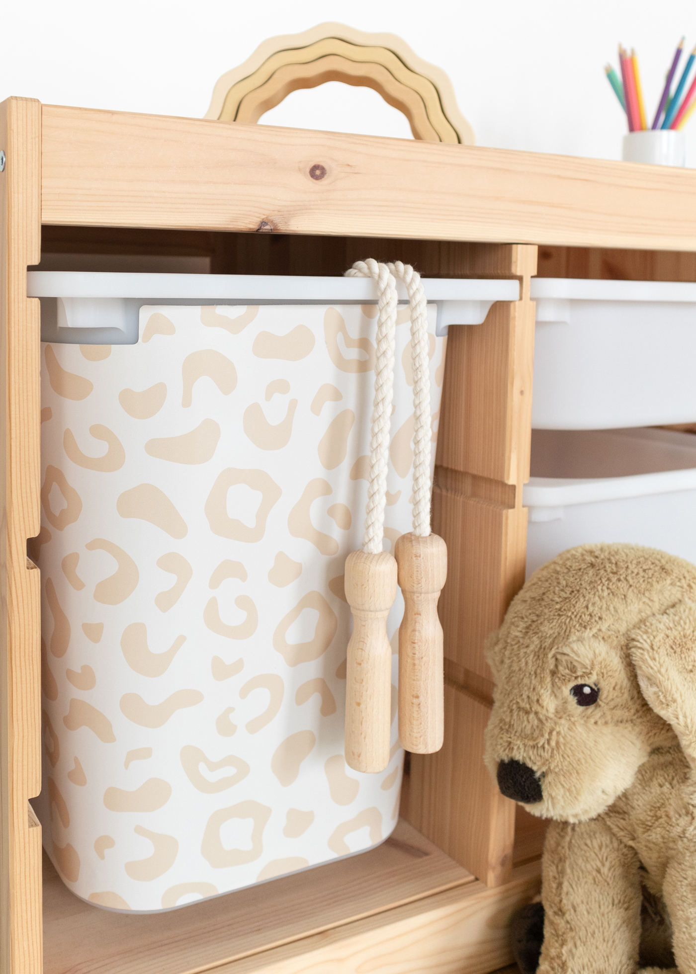 Leopardenmuster für IKEA TROFAST Boxen Leopardenmuster für IKEA TROFAST Boxen verwenden