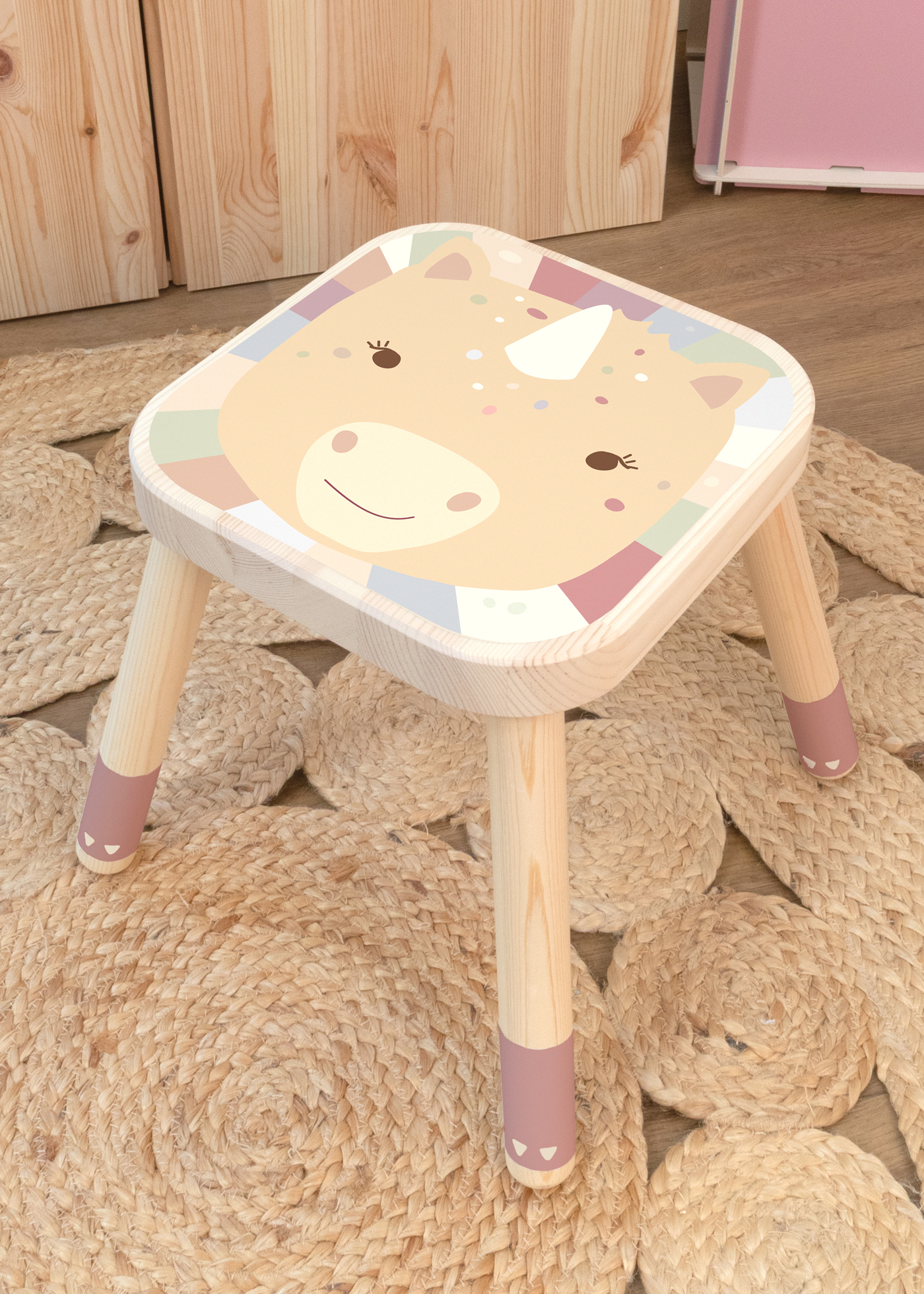 Decal for Ikea stool unicorn self-adhesive IKEA FLISAT children's stool