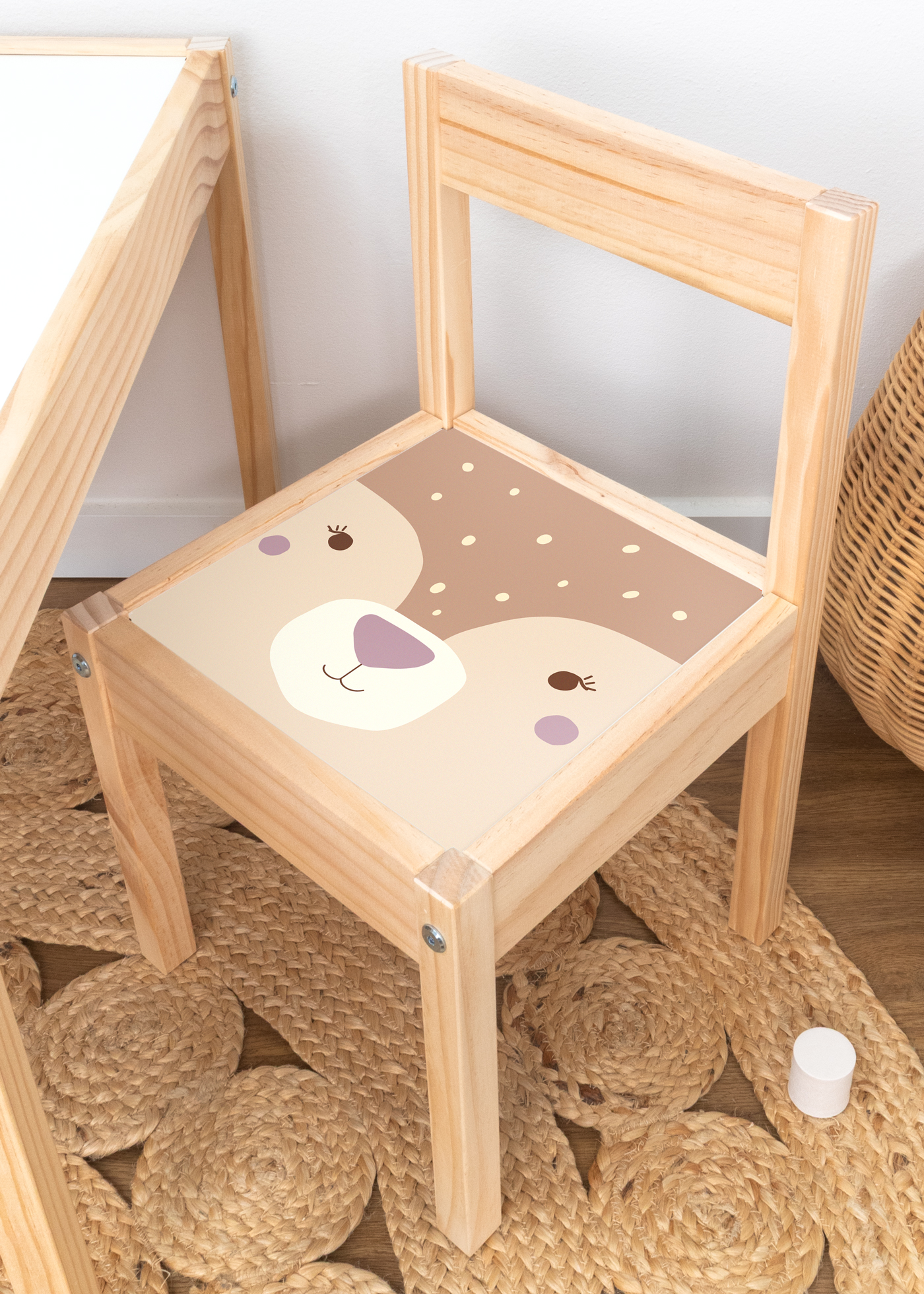 klebefolie ikea laett kinderstuhl tierig reh 01