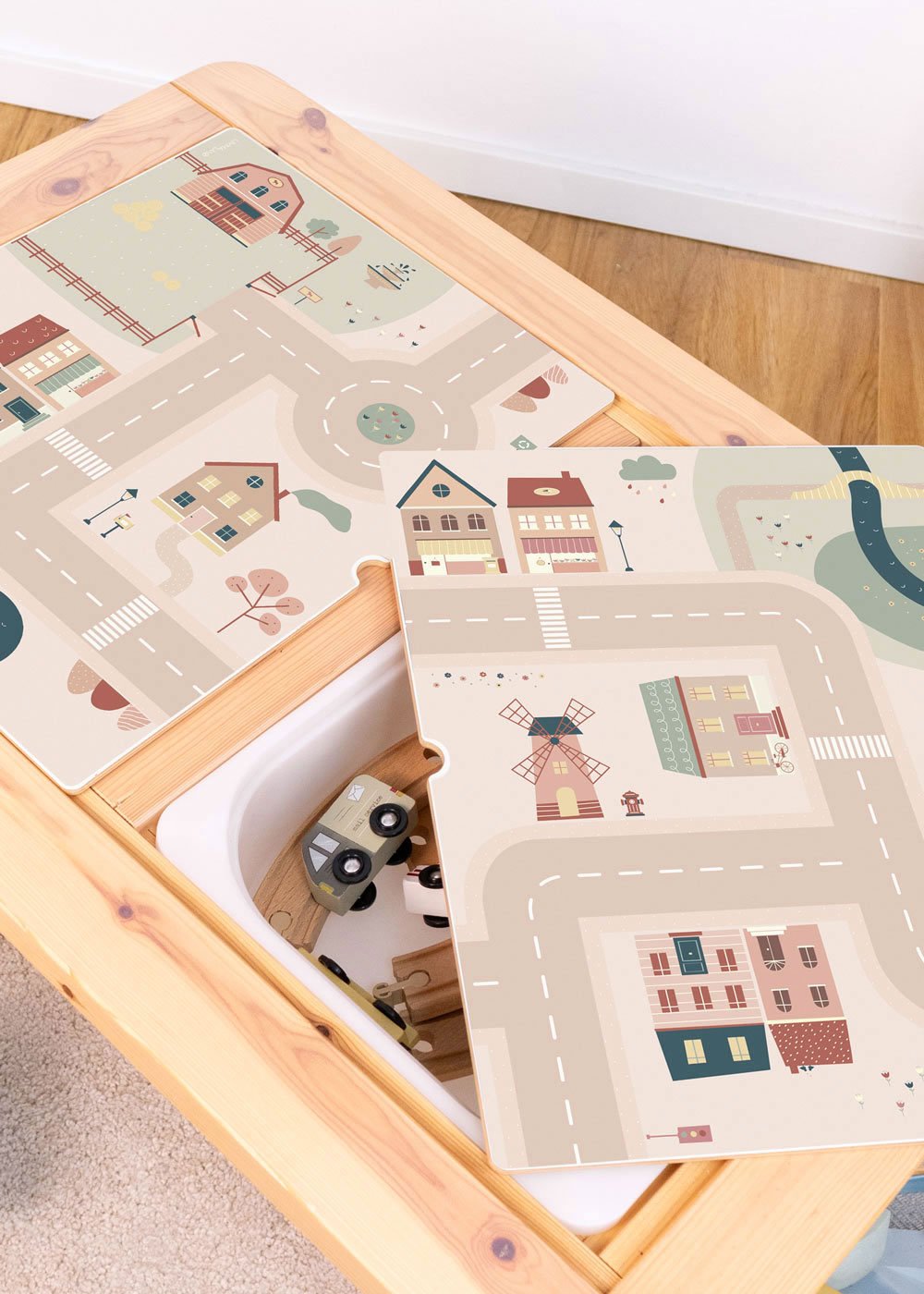 Ikea Flisat Kindertisch Klebefolie Spielstraße Ikea Flisat Kindertisch Klebefolie Spielstraße