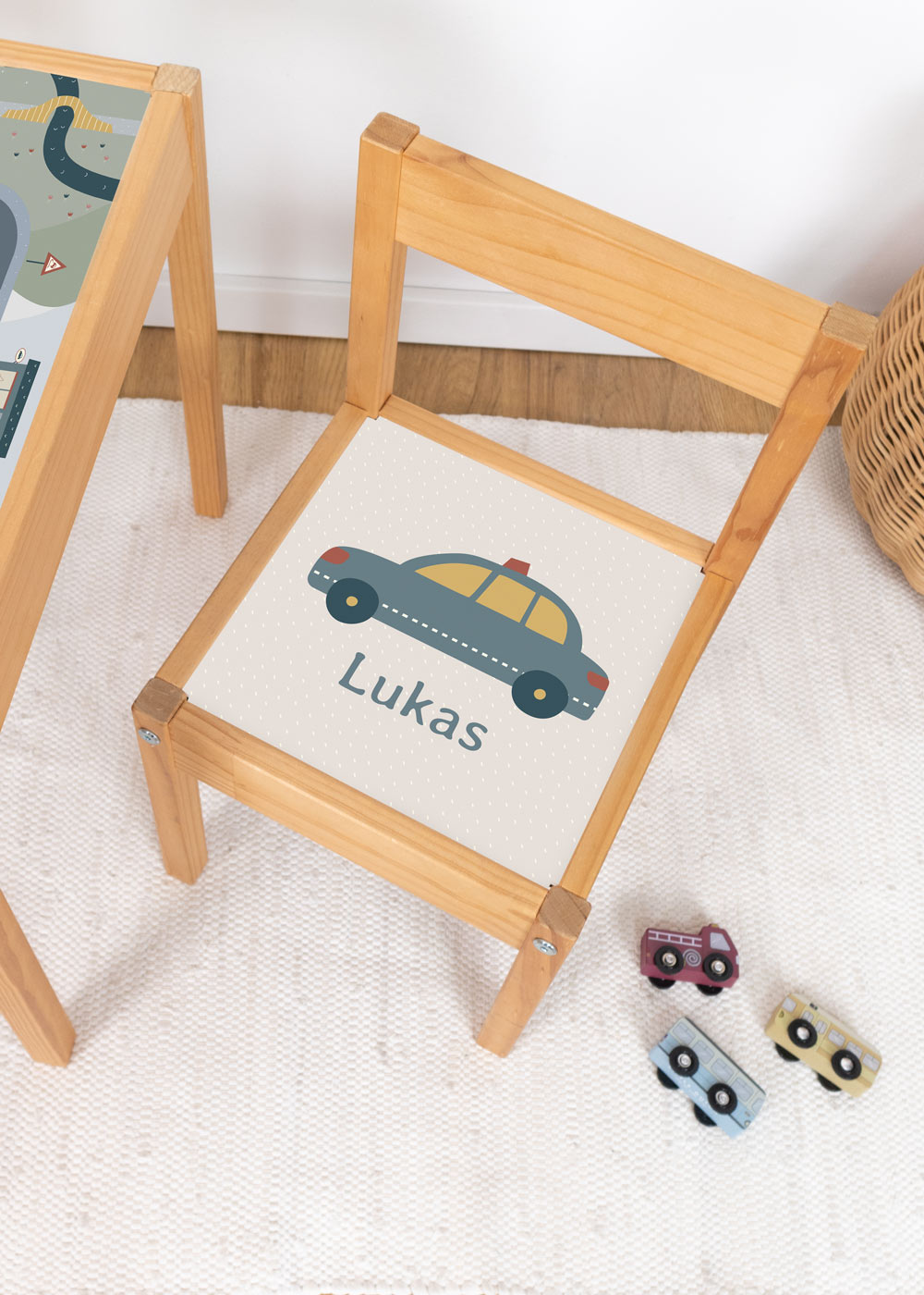 Polizei Klebefolie für Ikea Lätt Kinderhocker personalisierbar Polizei Klebefolie für Ikea Lätt Kinderhocker personalisierbar