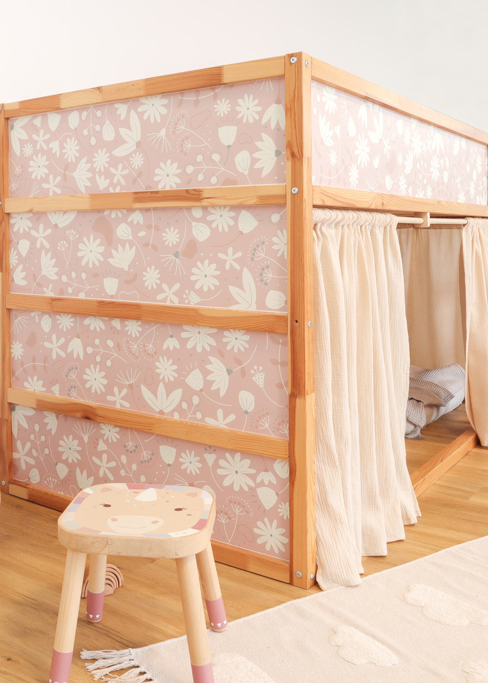 klebefolie ikea kura hochbett blumig blush 5er set 2 klebefolie ikea kura hochbett blumig blush 5er set 2