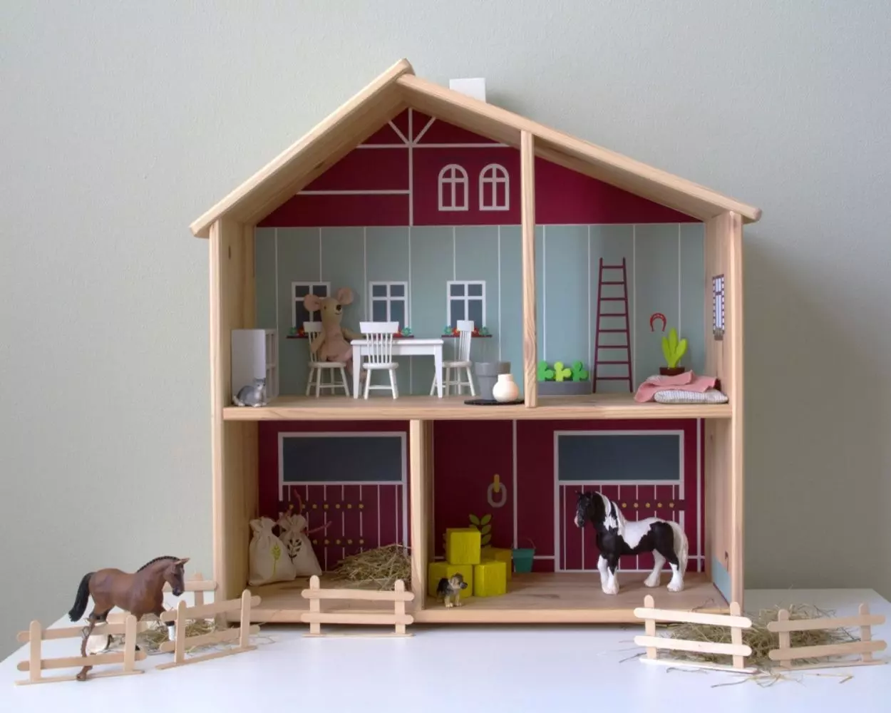 Pferdestall selber bauen Flisat Puppenhaus