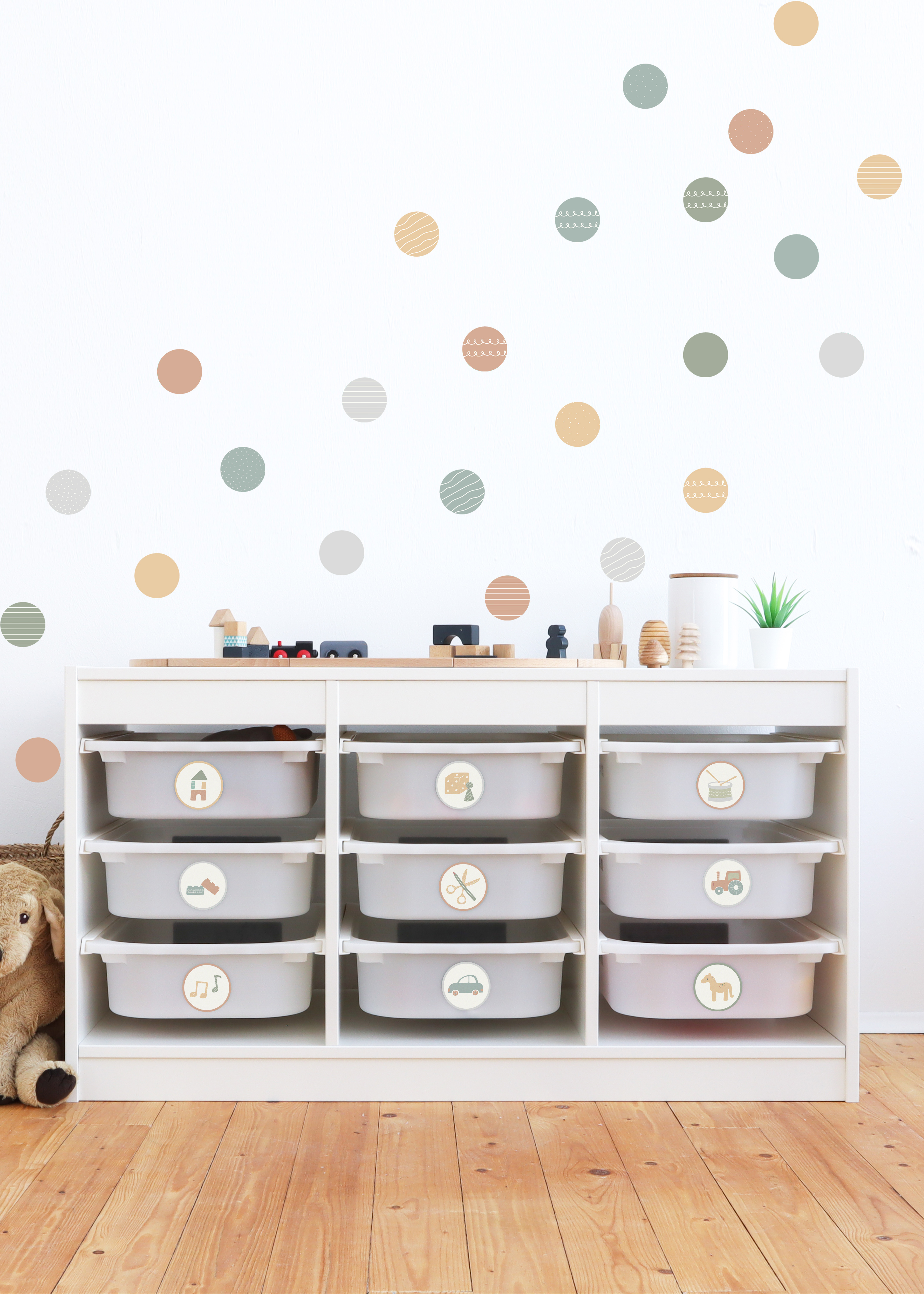 stickerset wand moebel polka dots cashew steingrau 2 stickerset wand moebel polka dots cashew steingrau 2